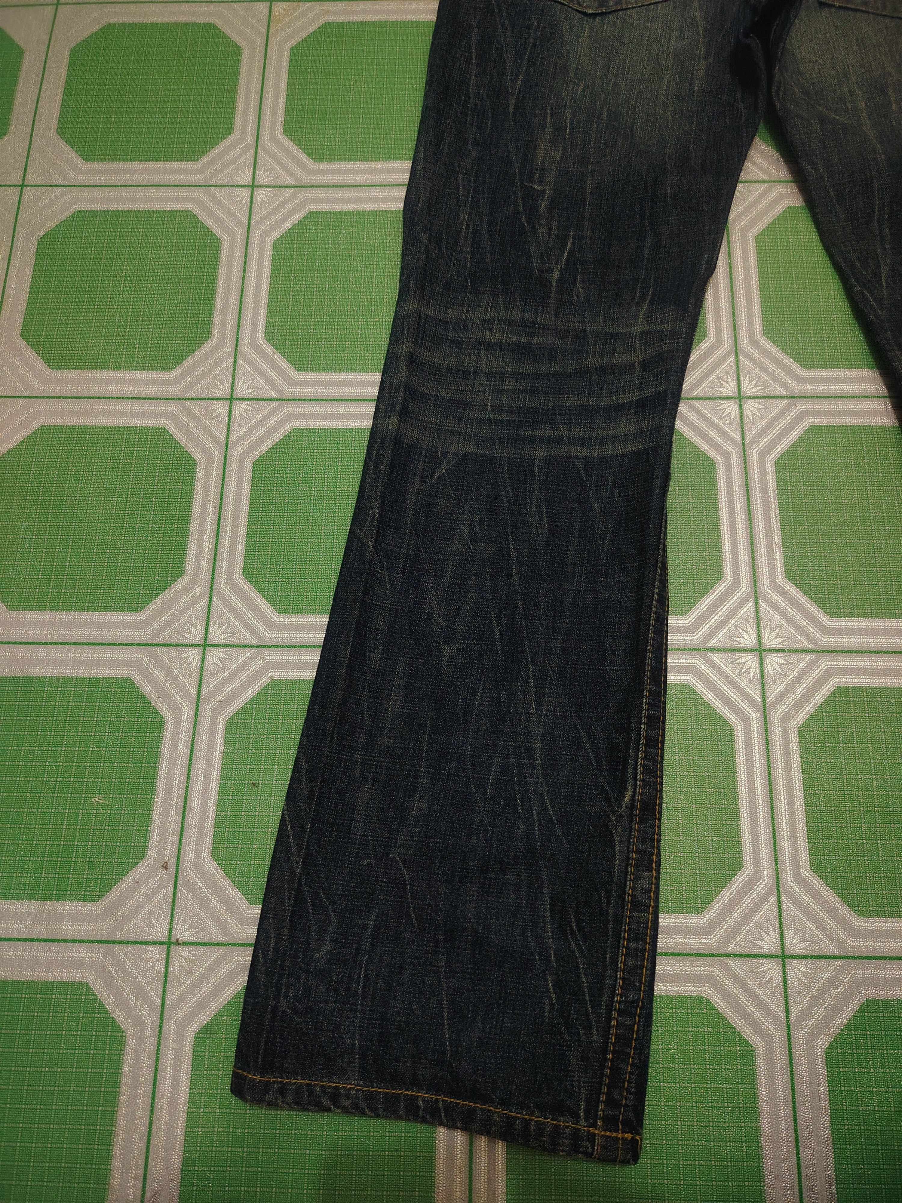 Who Decides War Japanese Army of no! Lace Waist & pocket Flared Jeans Size US 33 - 20 Thumbnail