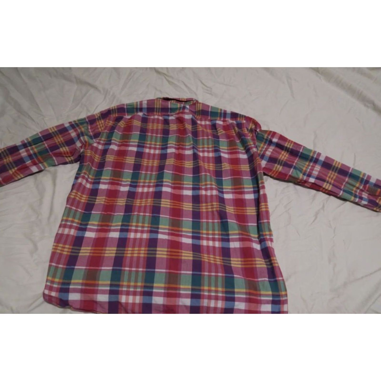 J.Crew J.Crew Summer Plaid Flannel Button Shirt XL Mens Pink Green Yellow Multicolor Slim Fit Button-Up Size US XL / EU 56 / 4 - 7 Thumbnail