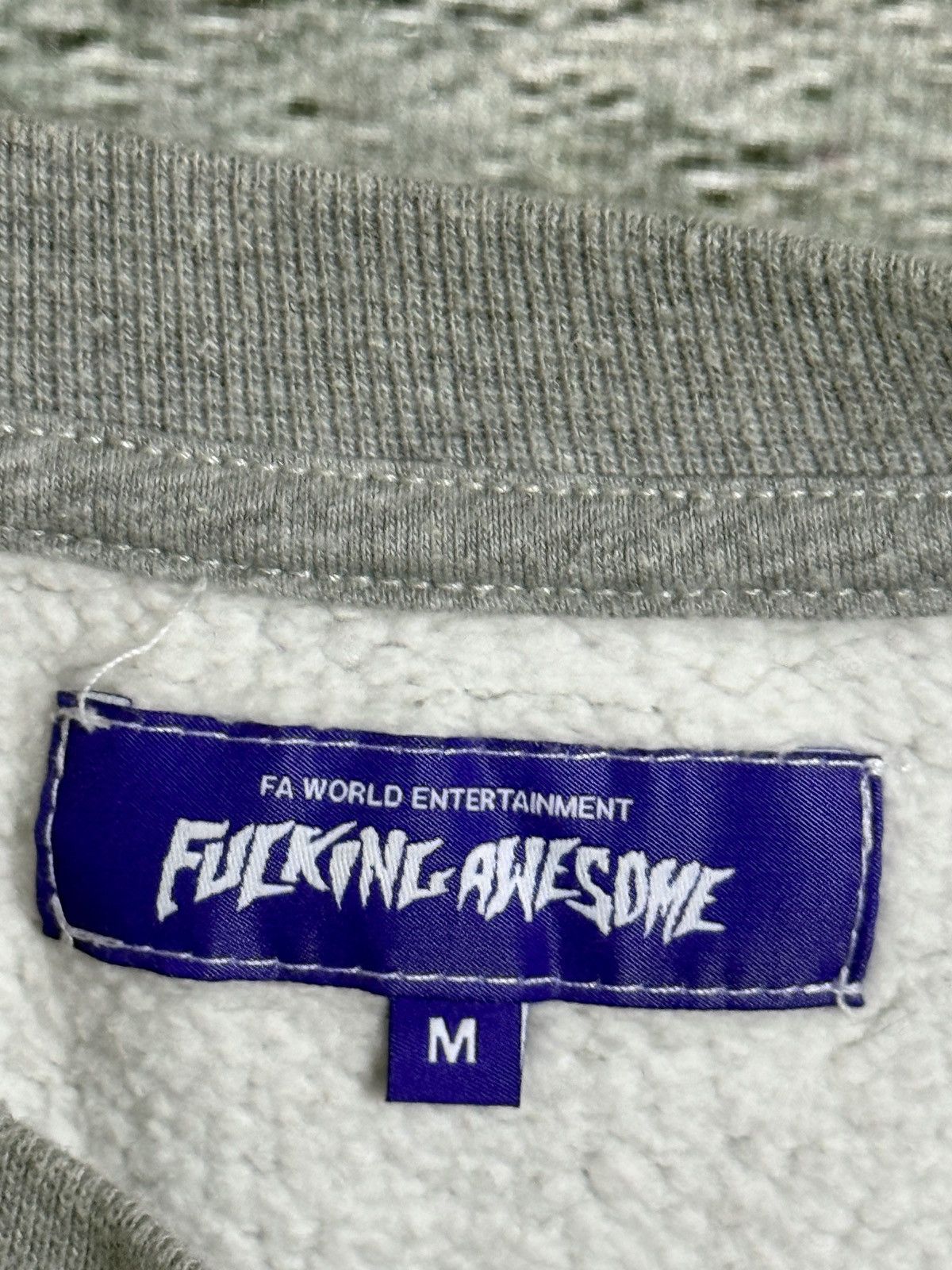 Fucking Awesome Fucking Awesome sweatshirt grey big logo made in USA Size US M / EU 48-50 / 2 - 3 Thumbnail