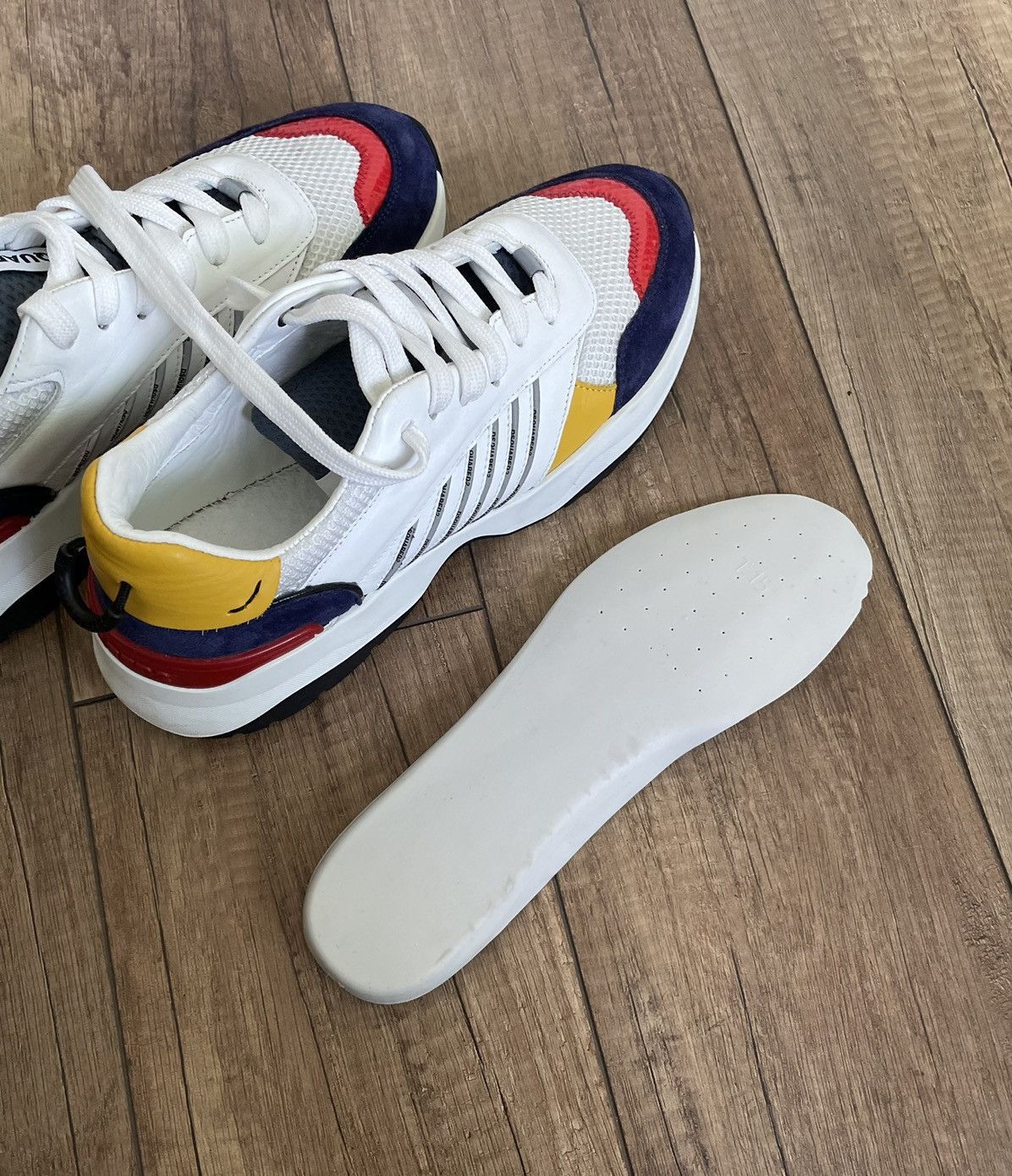 Dsquared2 DSQUARED2 Leather Low Top Sneakers Shoes Trainers Size US 7 / EU 40 - 10 Thumbnail