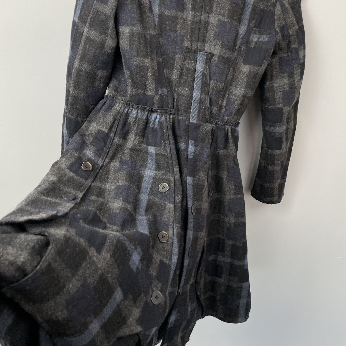Marithe + Francois Girbaud Marithe Francois Girbaud Tartan Plaid Deconstructed Coat Size S / US 4 / IT 40 - 8 Thumbnail