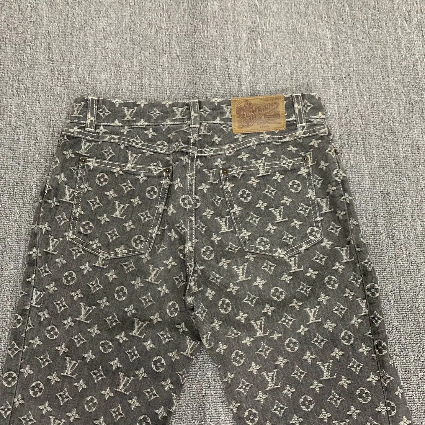 Louis Vuitton LV Monogram Black Denim Jeans 38 9/10 Size 27" / US 4 / IT 40 - 7 Thumbnail