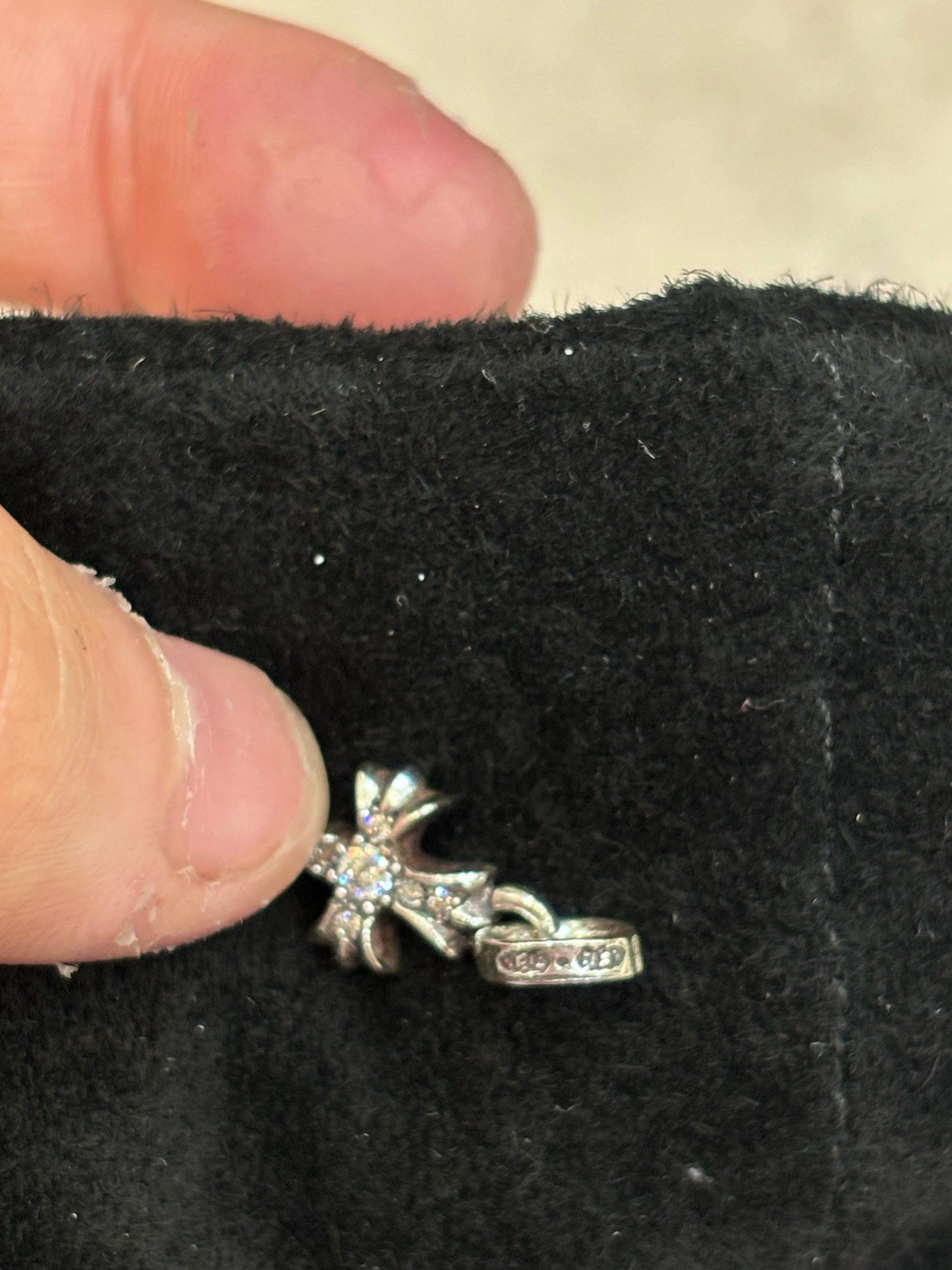 Chrome Hearts CHROME HEARTS Cross Baby Fat Sliver Charm Diamond Size ONE SIZE - 7 Thumbnail