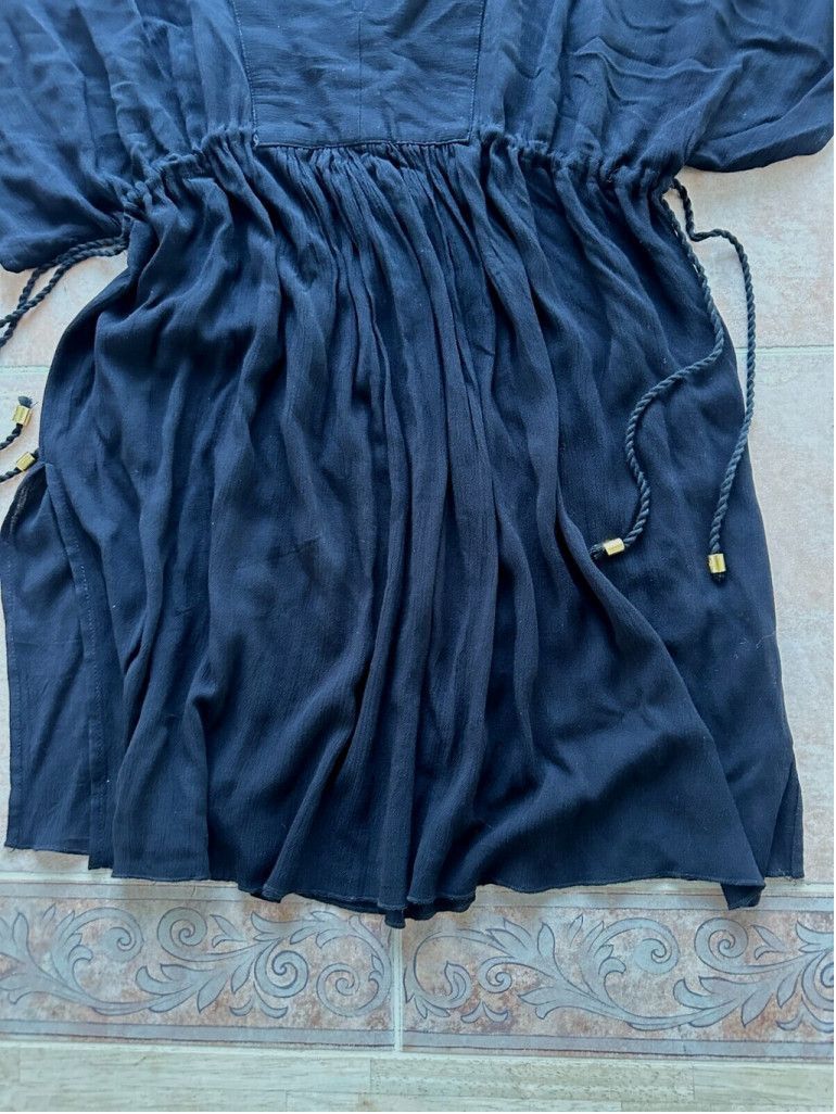 Ralph Lauren Lauren by Ralph Lauren Crinkle Rayon Tunic Black Size M Size M / US 6-8 / IT 42-44 - 7 Thumbnail