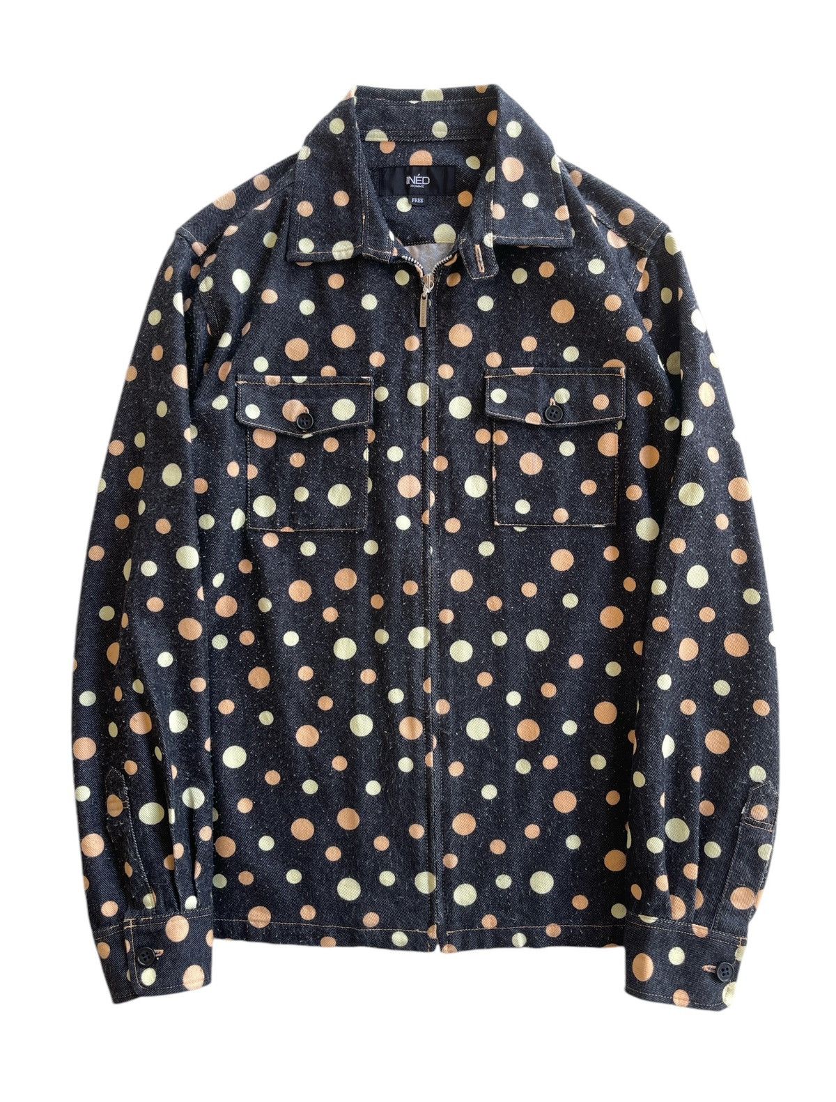 Yohji Yamamoto Ined Homme Yohji Yamamoto Polka Dot Zip Up Jacket Size US S / EU 44-46 / 1 - 1 Thumbnail