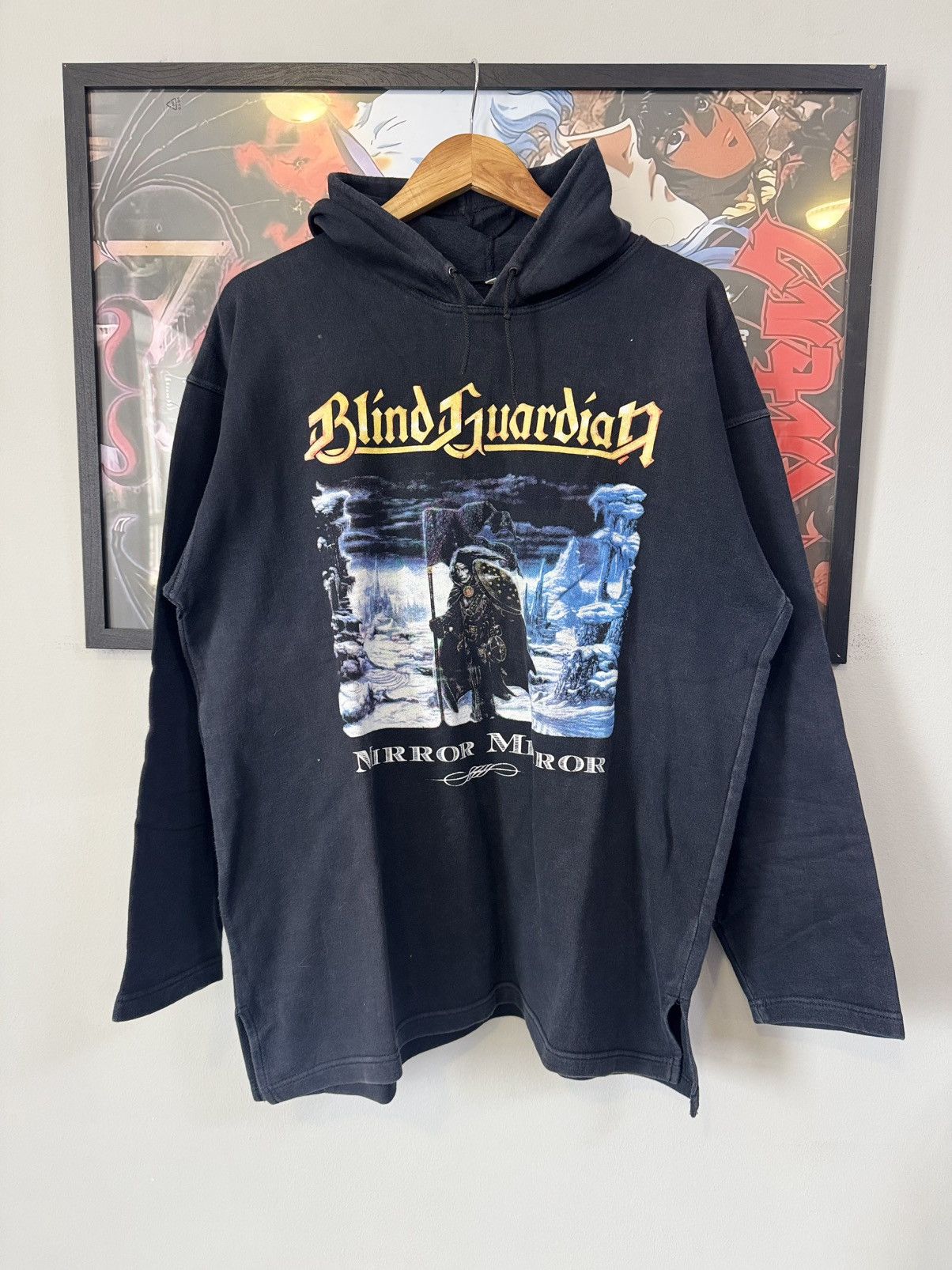 Band Tees Vintage 90s Blind Guardian Mirror Mirror black hoodie Size US XL / EU 56 / 4 - 1 Thumbnail