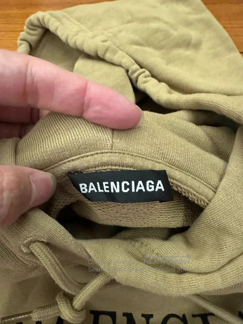 Balenciaga Balenciaga Khaki wheat hoodie Size US M / EU 48-50 / 2 - 2 Thumbnail