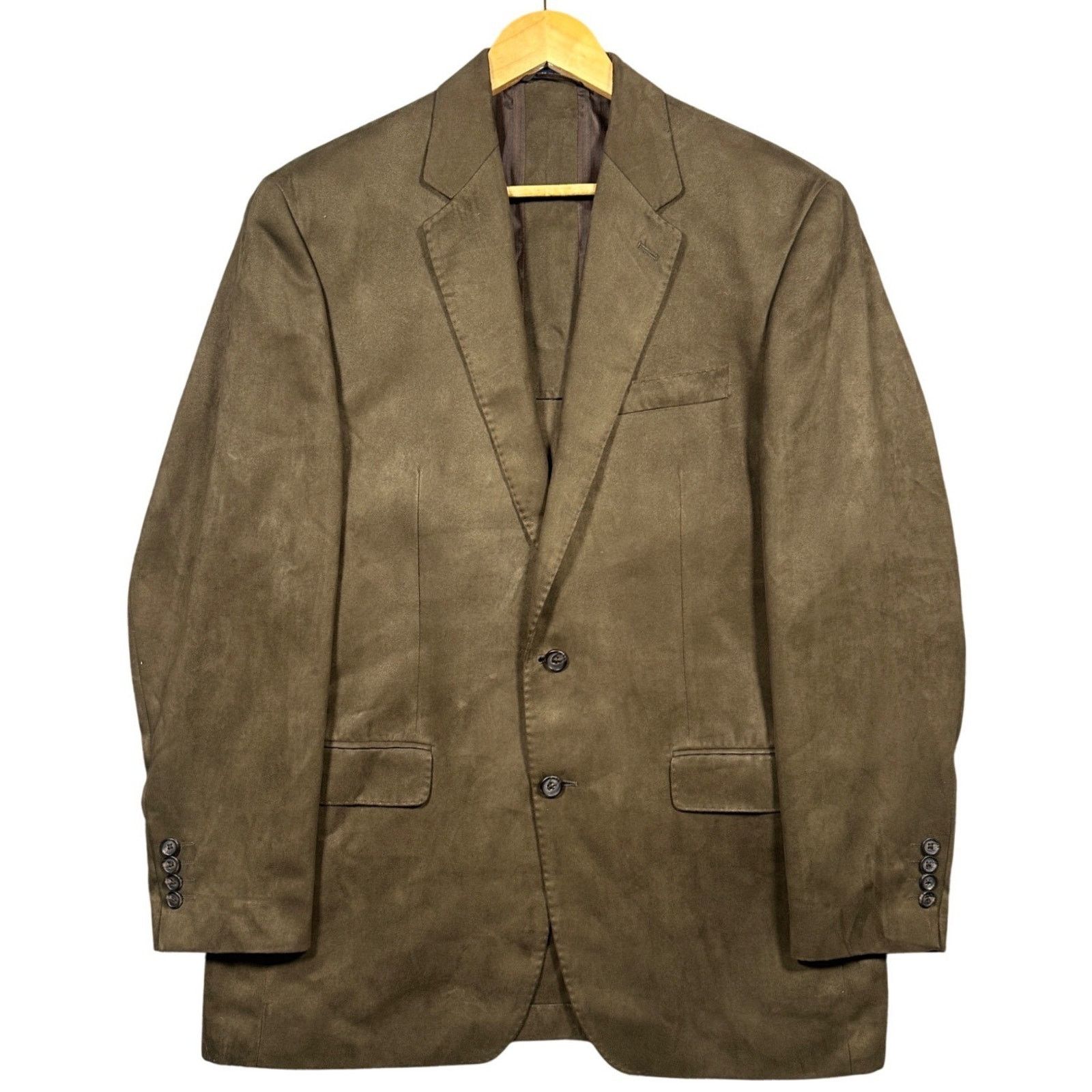 Ralph Lauren Ralph Lauren Blazer Sport Coat Mens 42L Brown Faux Suede Size 42L - 1 Thumbnail