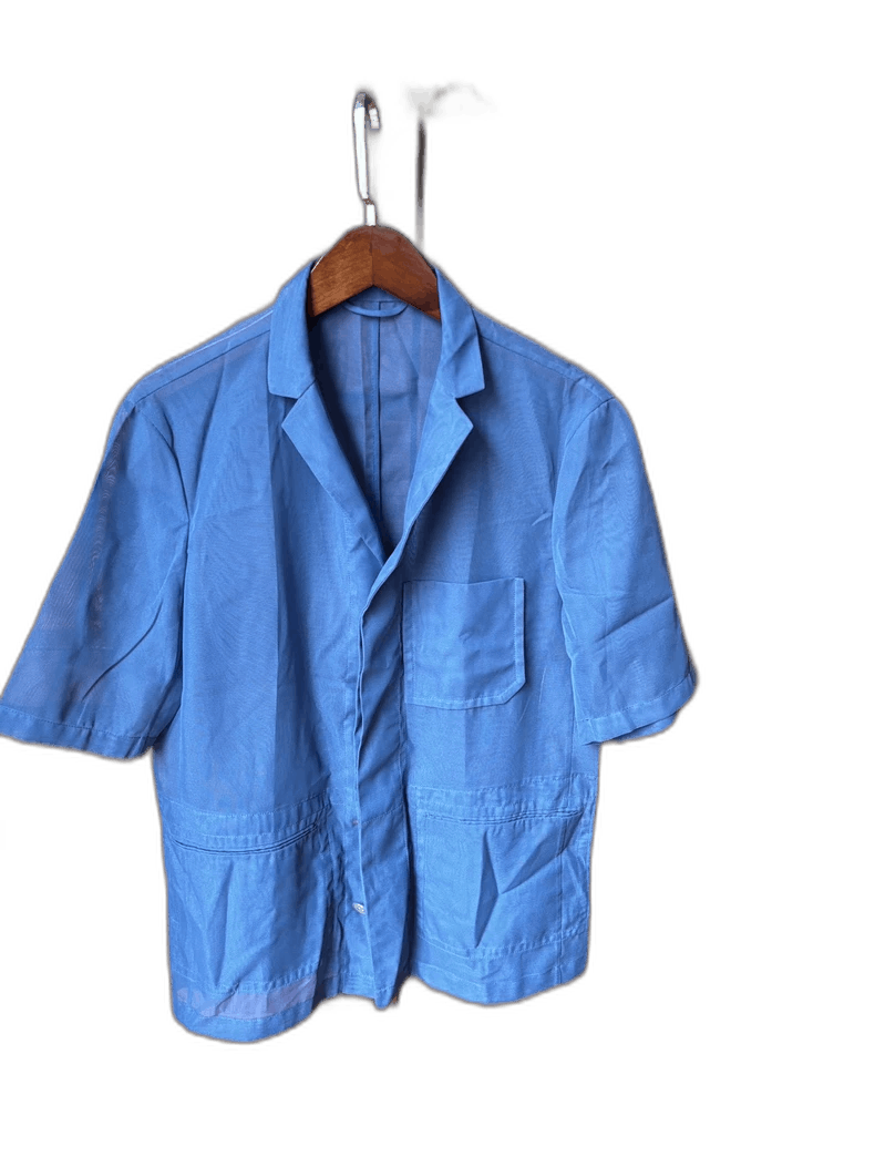 Jil Sander Jil Sander Blue Short Sleeve Shirt Size US L / EU 52-54 / 3 - 1 Thumbnail
