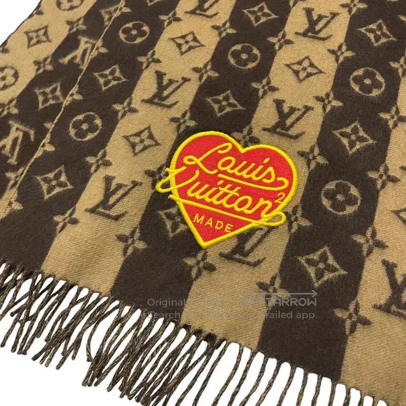 Louis Vuitton Louis Vuitton Brown Tiger Cashmere Scarf Size ONE SIZE - 3 Thumbnail