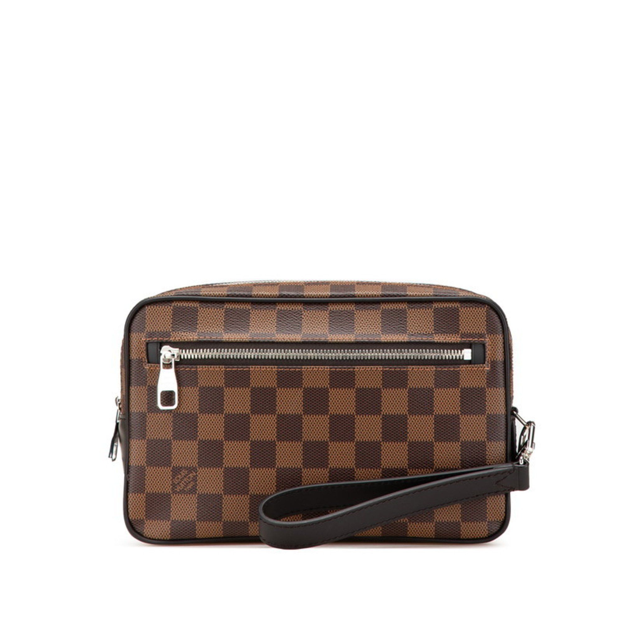 Louis Vuitton Damier Pochette Kasai Second Bag Pouch N41663 Brown