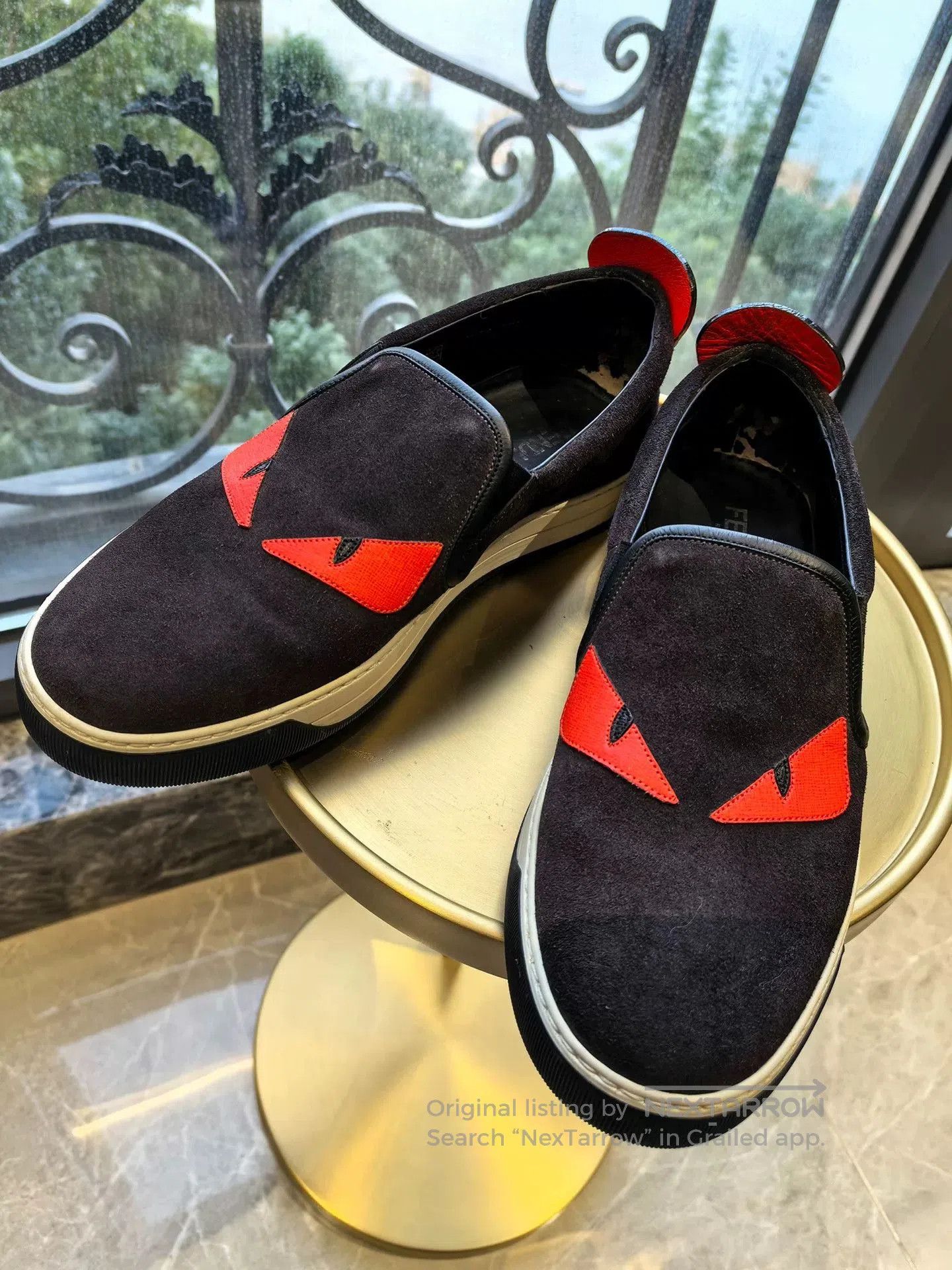 Fendi fendi black red slip-on casual shoes. Size US 9 / EU 42 - 2 Thumbnail