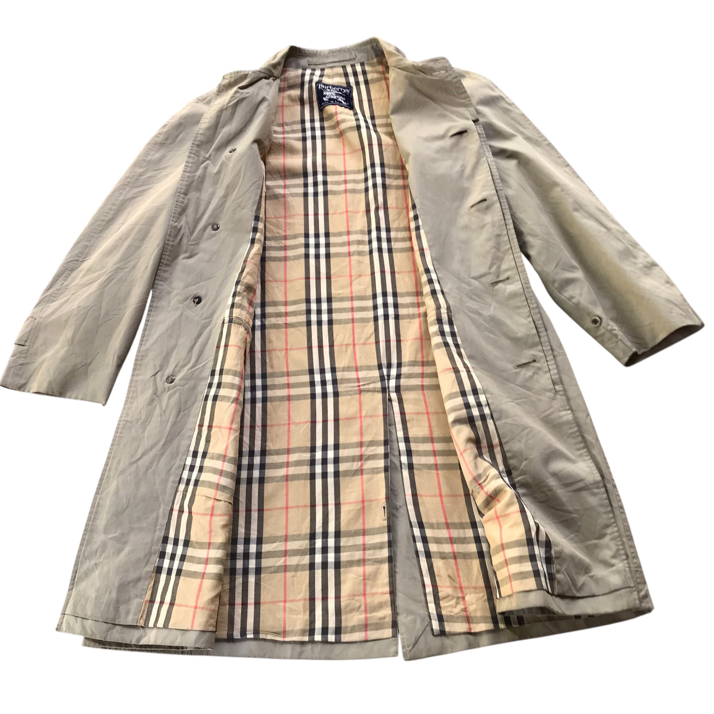 Burberry Vintage 80s Burberry Nova Check Trench Coat Made In England Size US M / EU 48-50 / 2 - 14 Thumbnail
