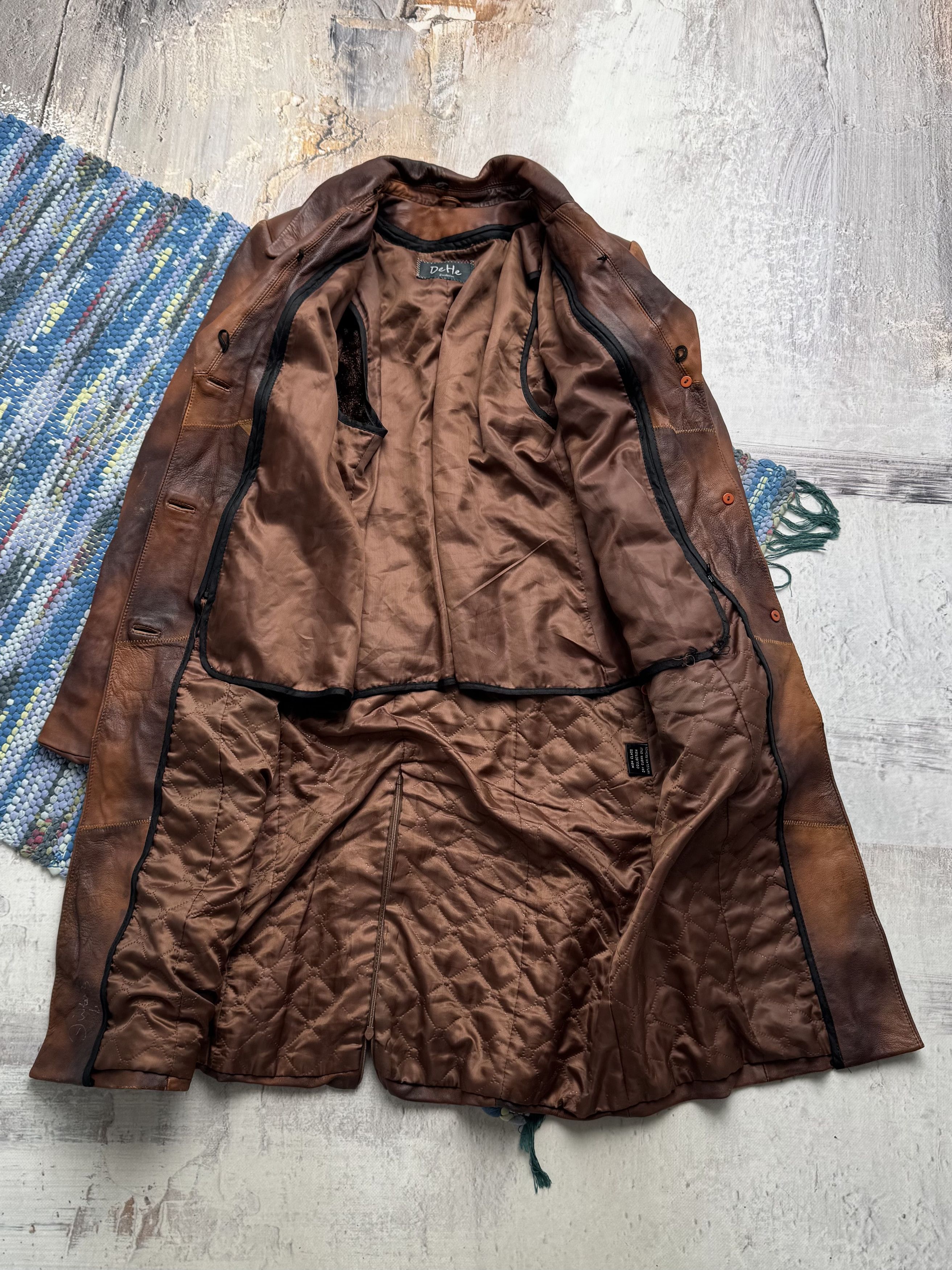 Vintage Vintage Faded Leather Coat A8(V1)D15 Size S / US 4 / IT 40 - 8 Thumbnail