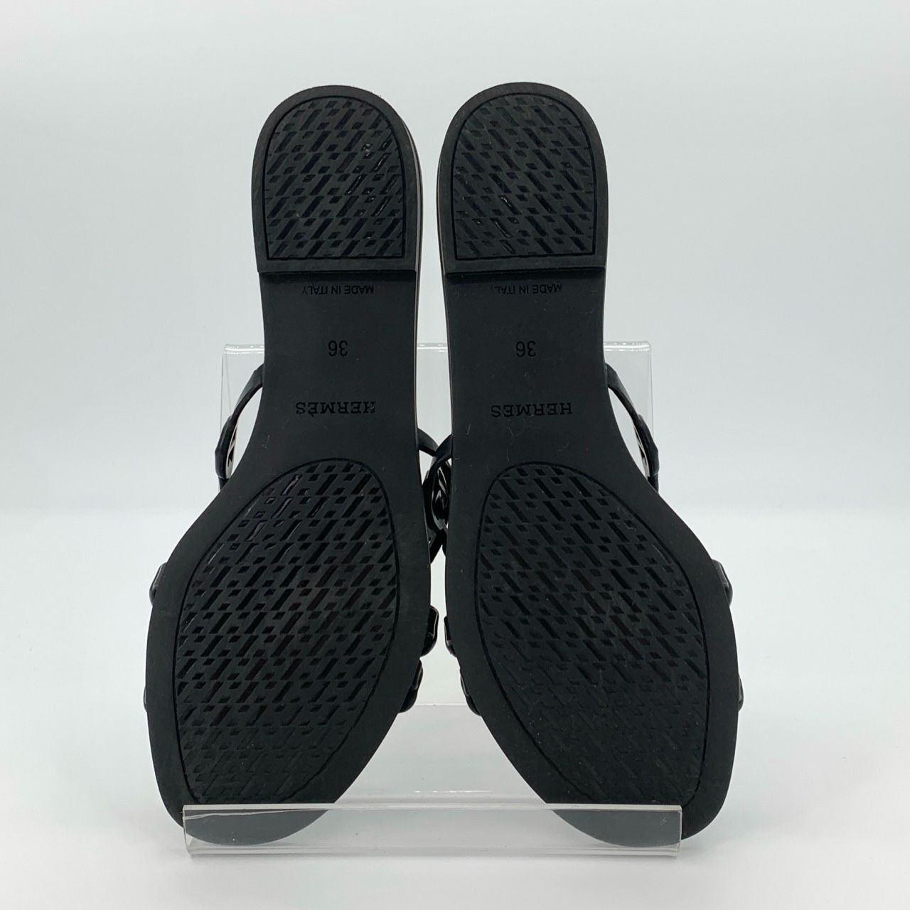 Hermes Hermès Chain Link Flat Sandals Black Size 36 Pig Nose Design Size US 5 / EU 37 - 4 Thumbnail