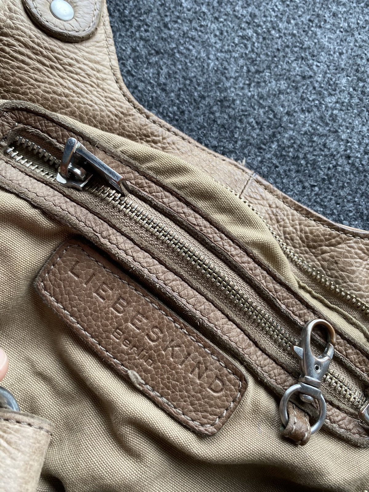 LIEBESKIND BERLIN 🔥90s Liebeskind Leather Beige Vntg Handle Bag women os Size ONE SIZE - 3 Thumbnail