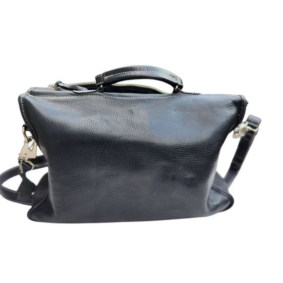 Roots Roots Black Leather Messenger Bag Size ONE SIZE - 8 Thumbnail