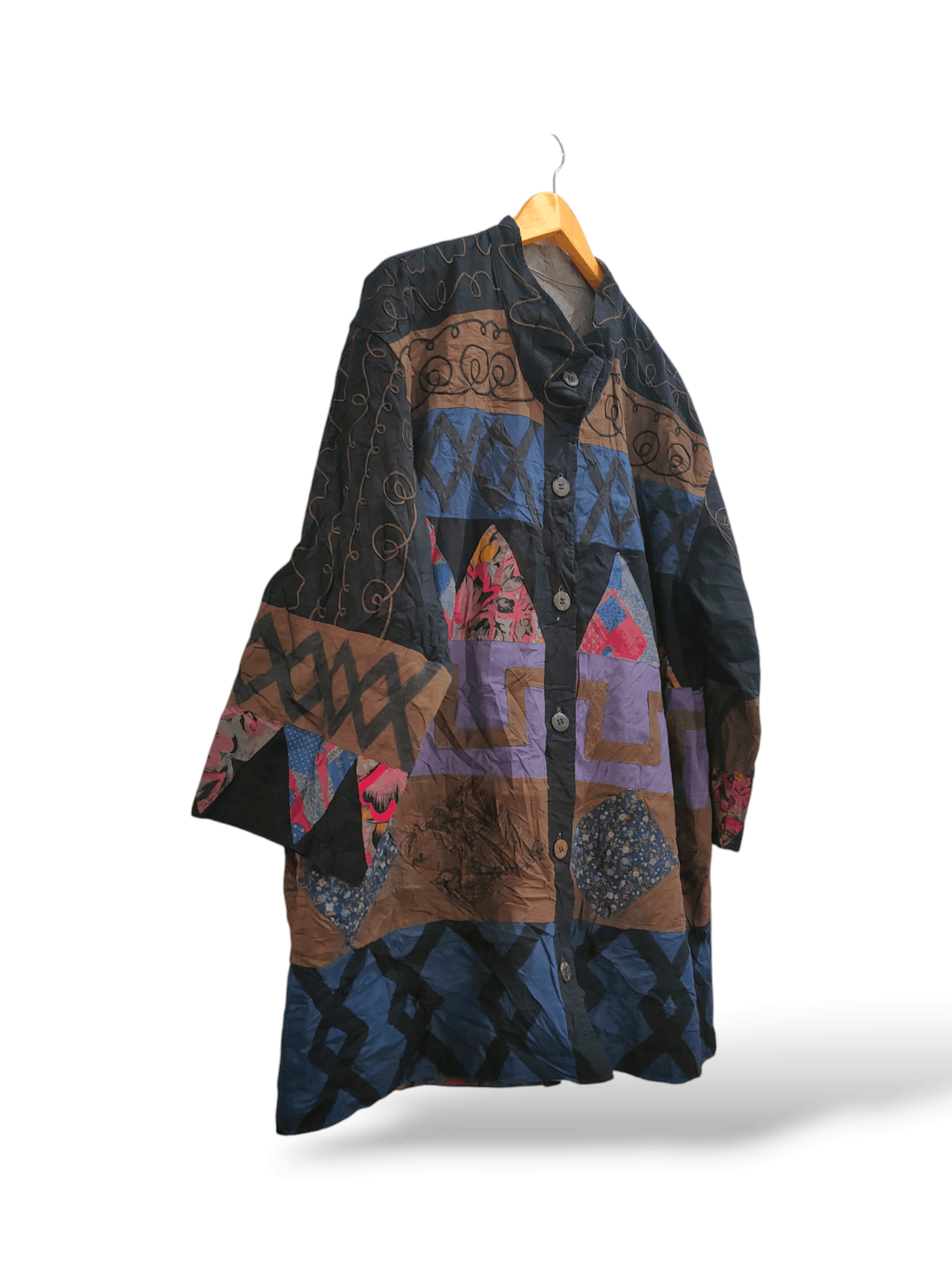 Japanese Brand Japanese Patchwork Button Up Jacket Size US L / EU 52-54 / 3 - 3 Thumbnail