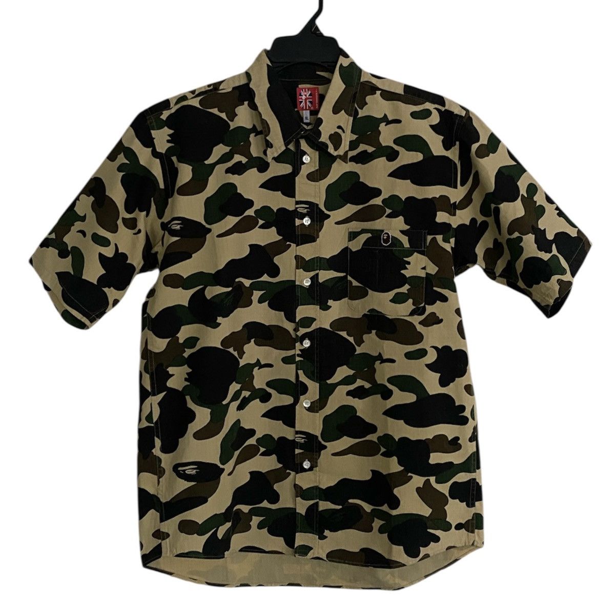 Bape Bape 1ST Yellow Camo Short Sleeve Shirts Size US XL / EU 56 / 4 - 1 Thumbnail
