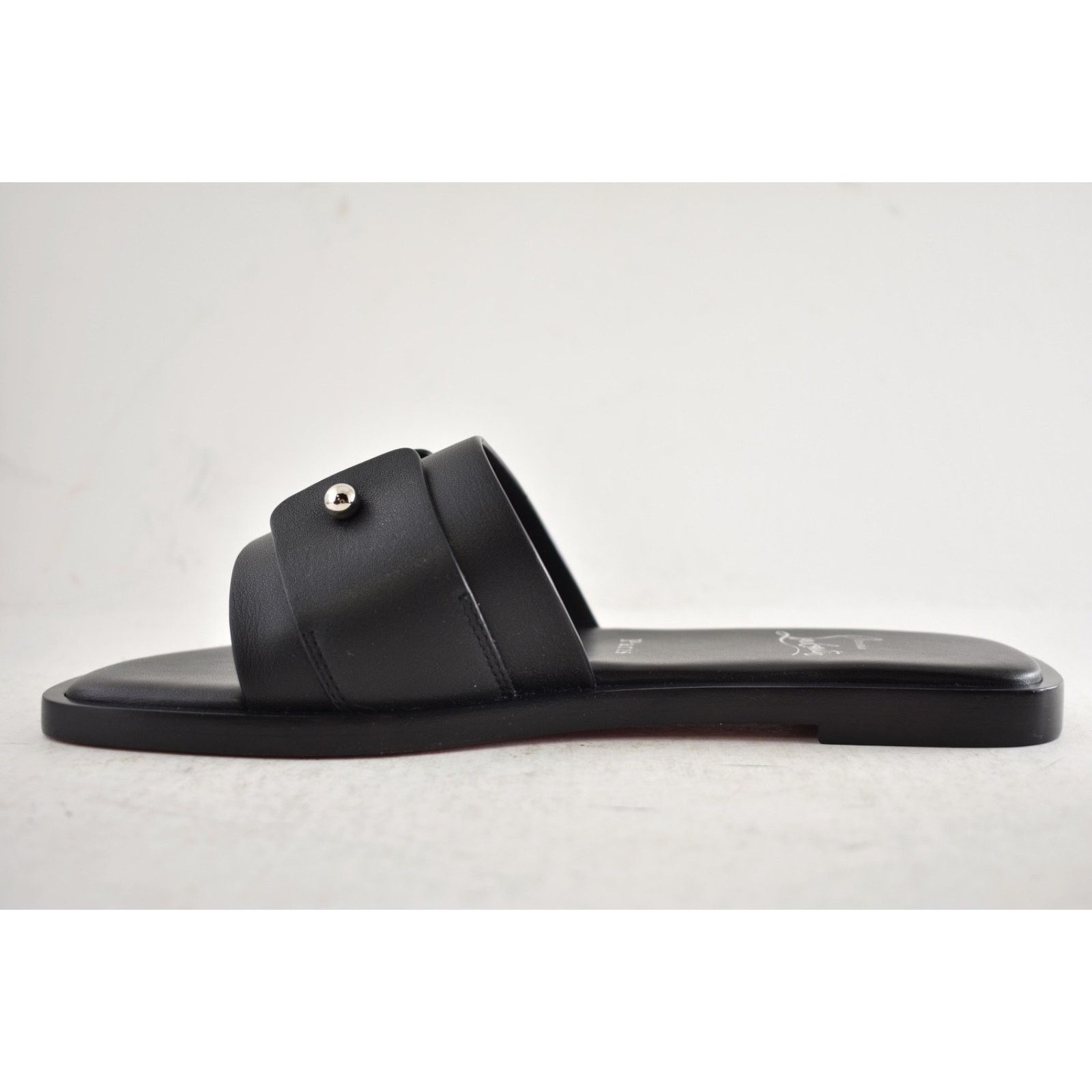 Christian Louboutin Christian Louboutin Chambelimule Flat Black Slide Sandal 38 Size US 7 / IT 37 - 12 Thumbnail