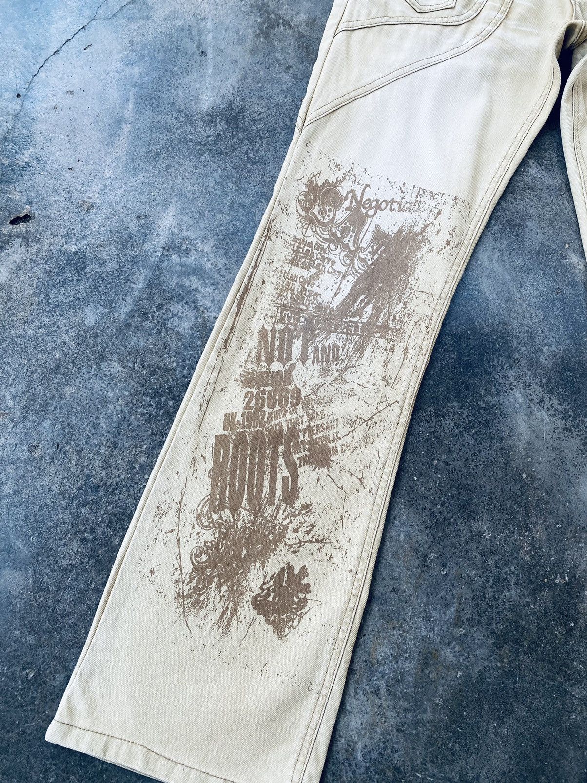 semanticdesign Vintage Semantic Design Flared Faded Bottom Bell Pants Size US 33 - 5 Thumbnail