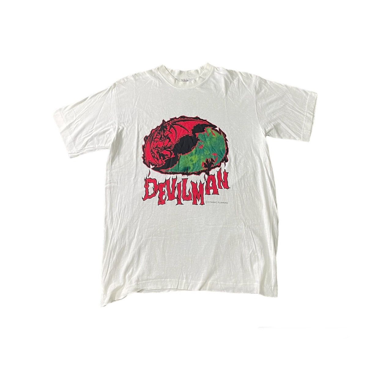 image of Anima x Vintage Devilman 80's Japanese Anime By Banpresto in White, Men's (Size Medium)