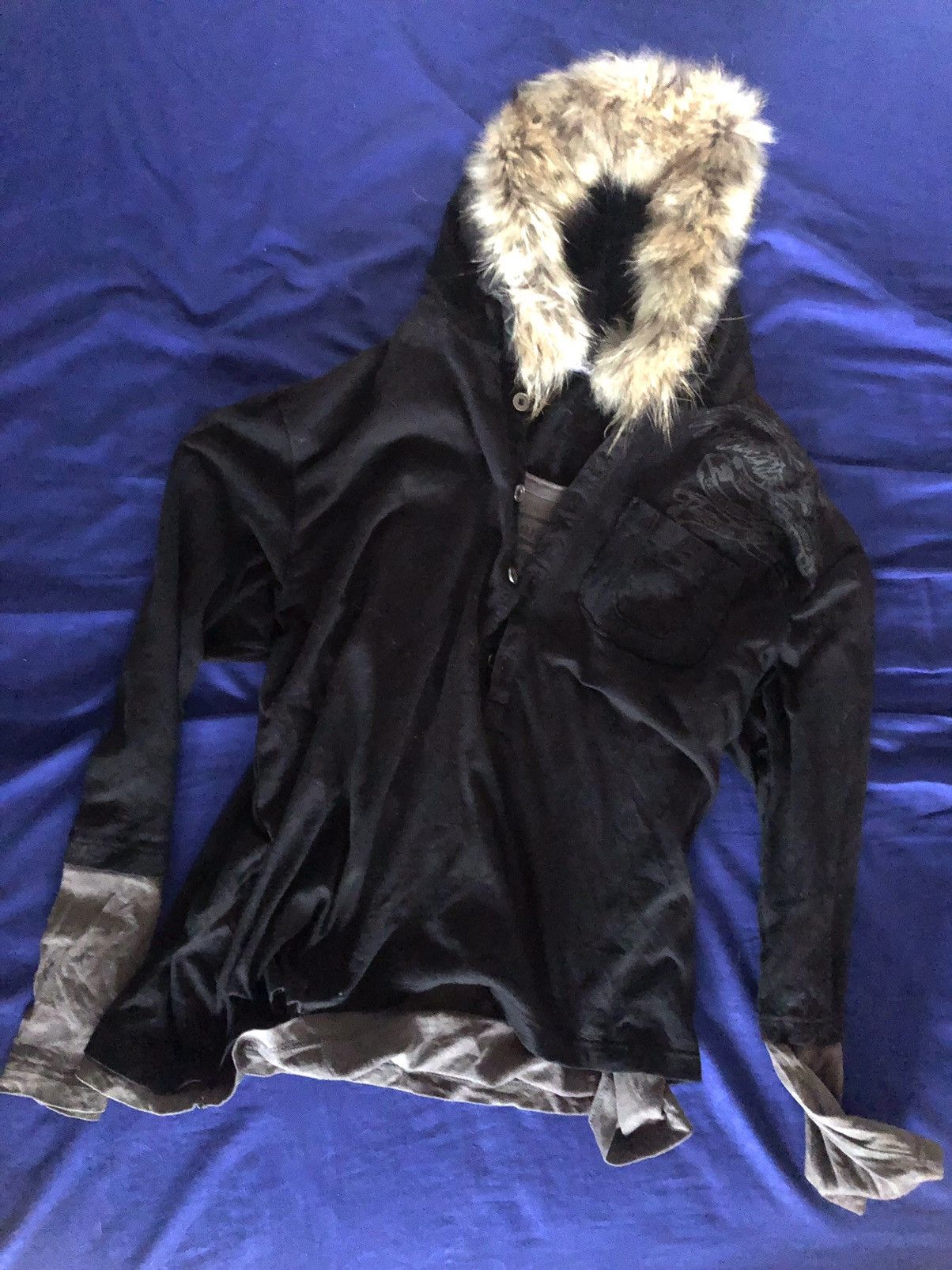 If Six Was Nine × Japanese Brand × Le Grande Bleu (L.G.B.) Fur Hoodie Double LayerIf Six Was Nine Style Size US XL / EU 56 / 4 - 1 Thumbnail