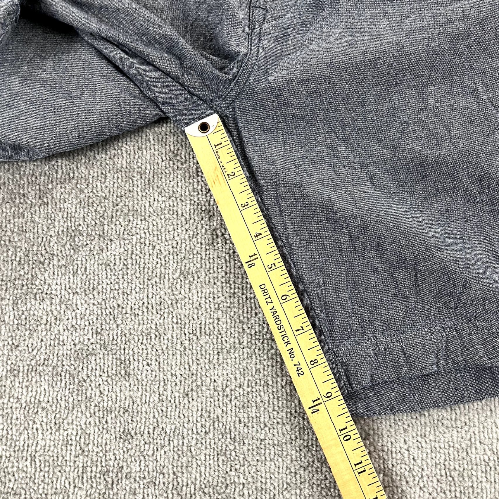 Alex Mill ALEX MILL Shorts Mens Size 33 Flat Front Blue Cotton Chino Casual Everyday 9" Inseam Regular Fit 5-Pocket Size US 33 - 4 Thumbnail