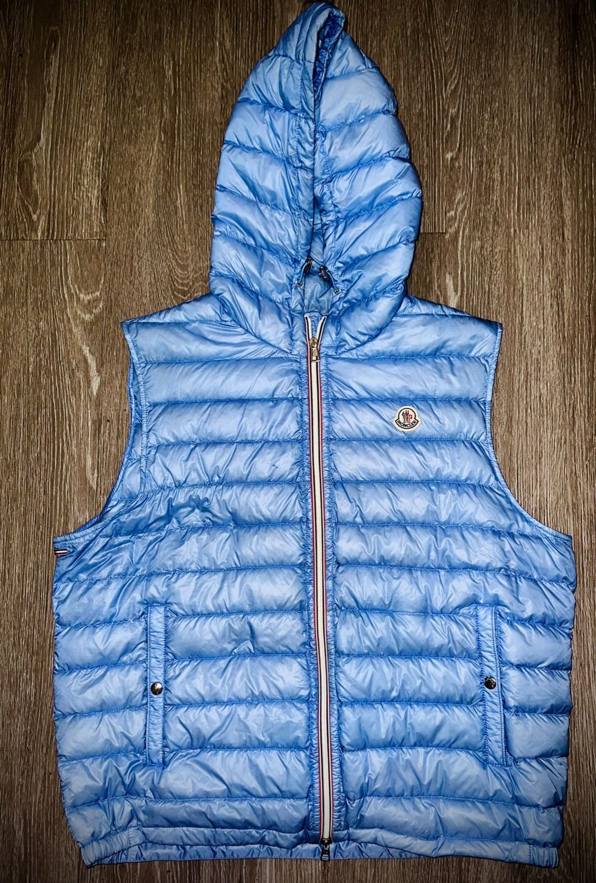 Moncler gui gilet blue on sale