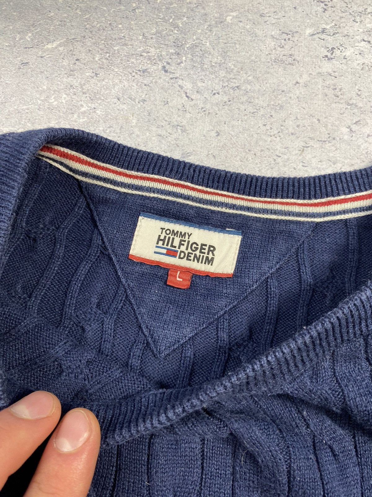 Tommy Hilfiger Tommy Hilfiger Men’s Blue Knitted Sweater Size Large Size US L / EU 52-54 / 3 - 11 Thumbnail
