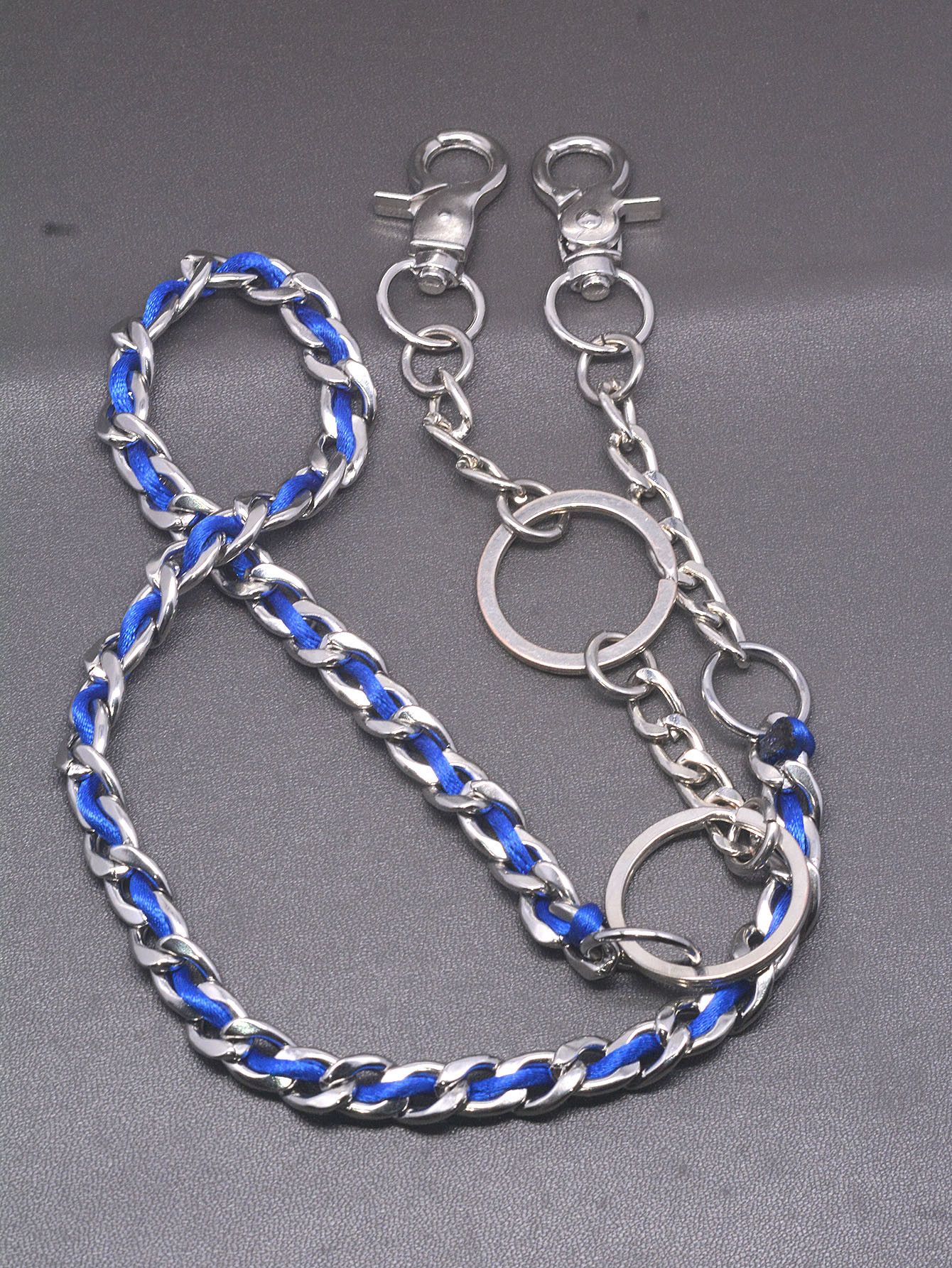 Japanese Brand × Jewelry 30-Inch Biker Pants Chain with Blue Thread 9mm Link Size ONE SIZE - 2 Thumbnail