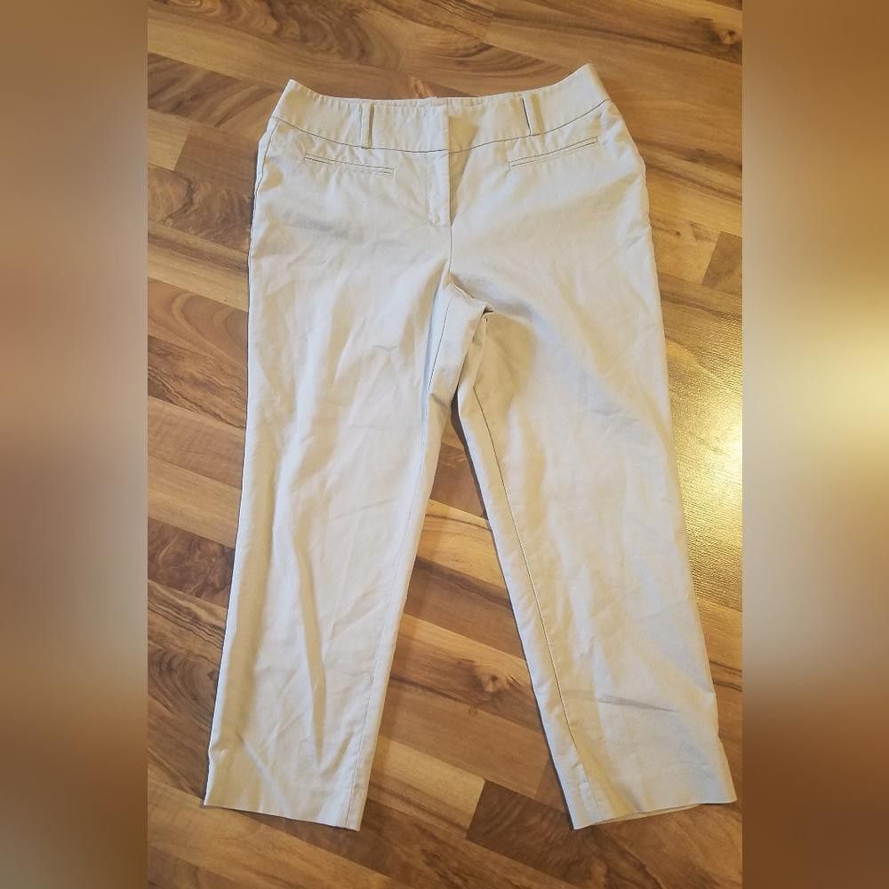 Designer Halogen Taylor Fit Khaki Cropped Size 8 Size 30" / US 8 / IT 44 - 2 Thumbnail