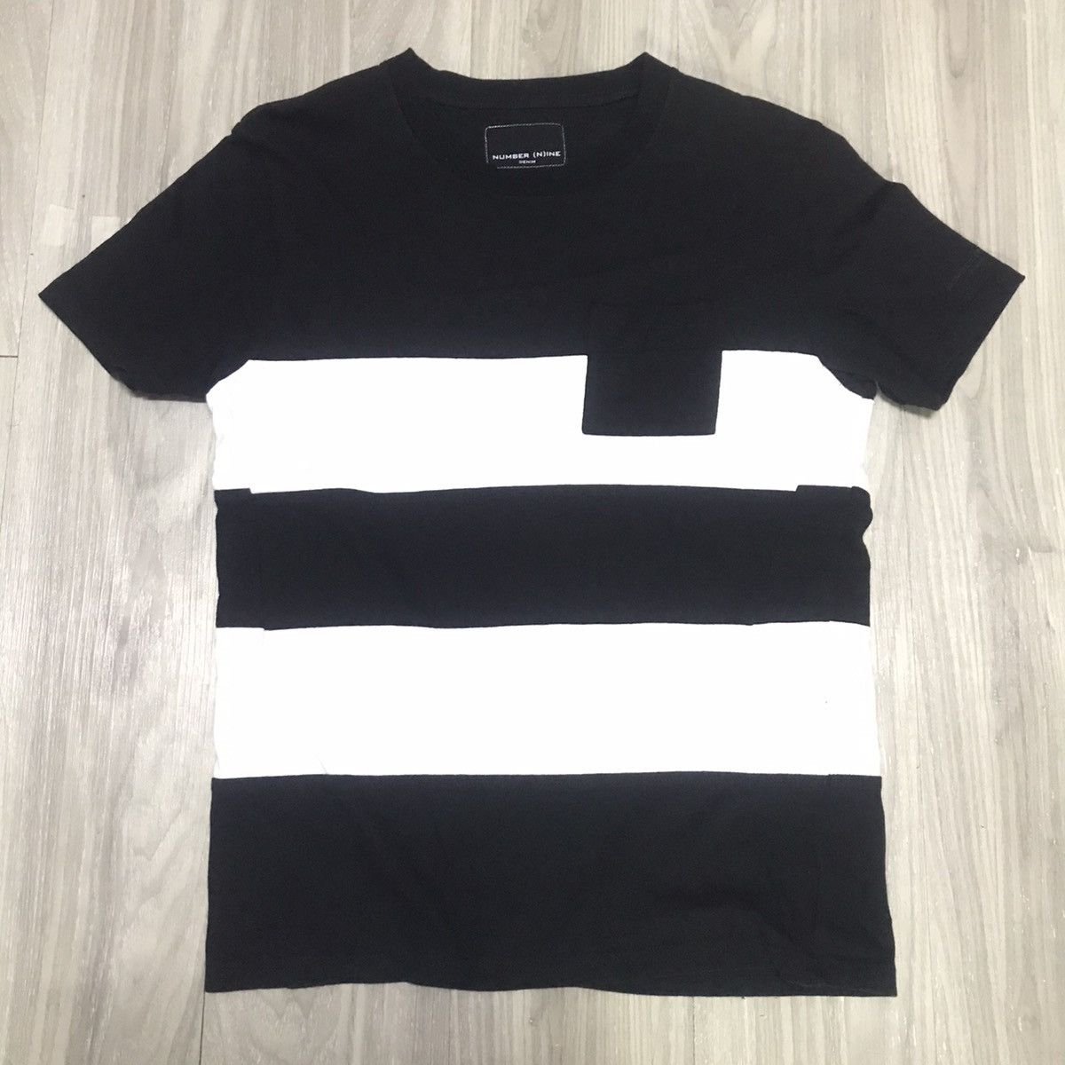Number (N)ine Number Nine - Stripe Boarder Cotton tShirt Size US S / EU 44-46 / 1 - 9 Thumbnail