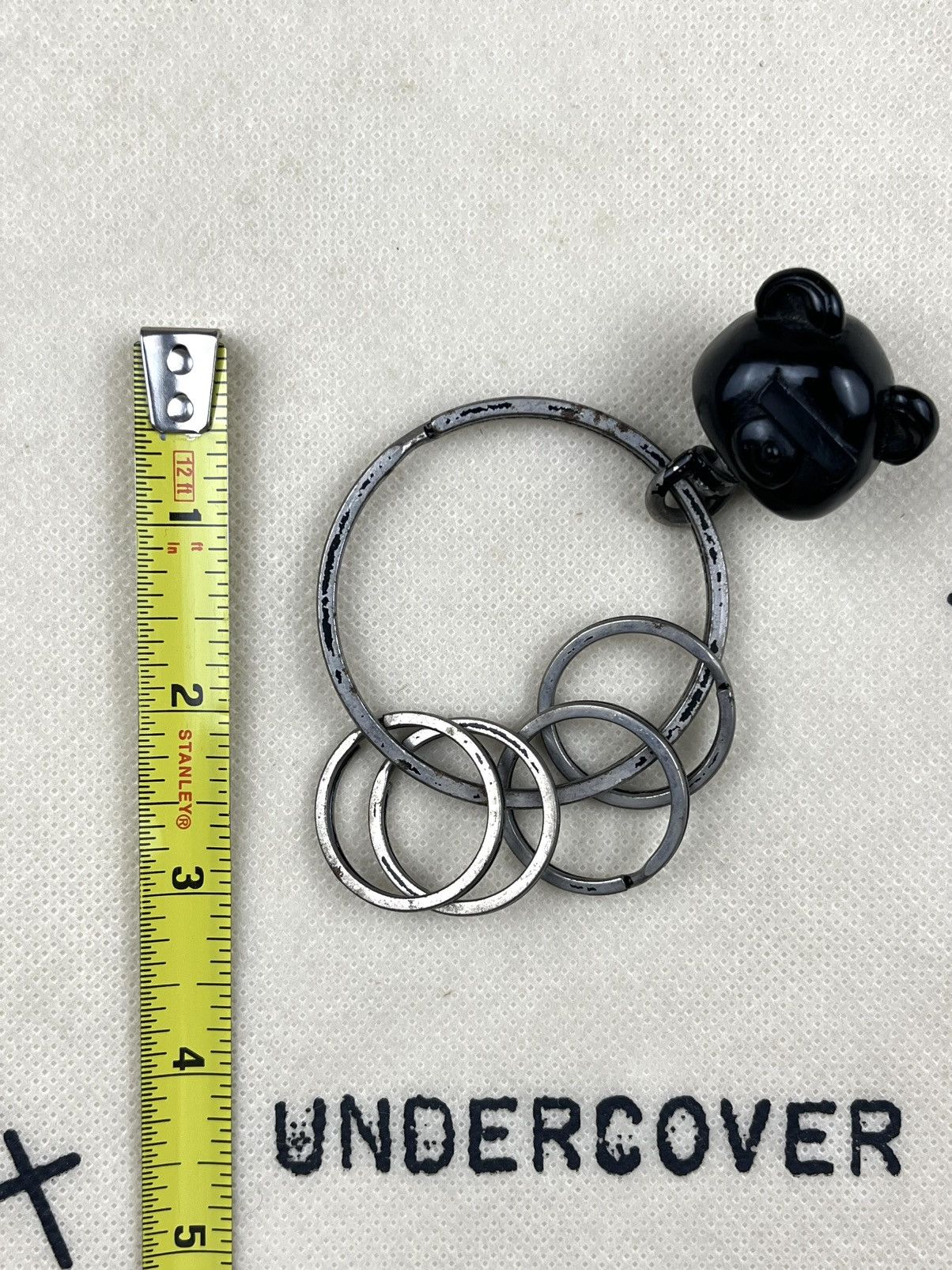 Undercover SS07 Undercover Bear Key Ring Painted Black Silver Size ONE SIZE - 5 Thumbnail