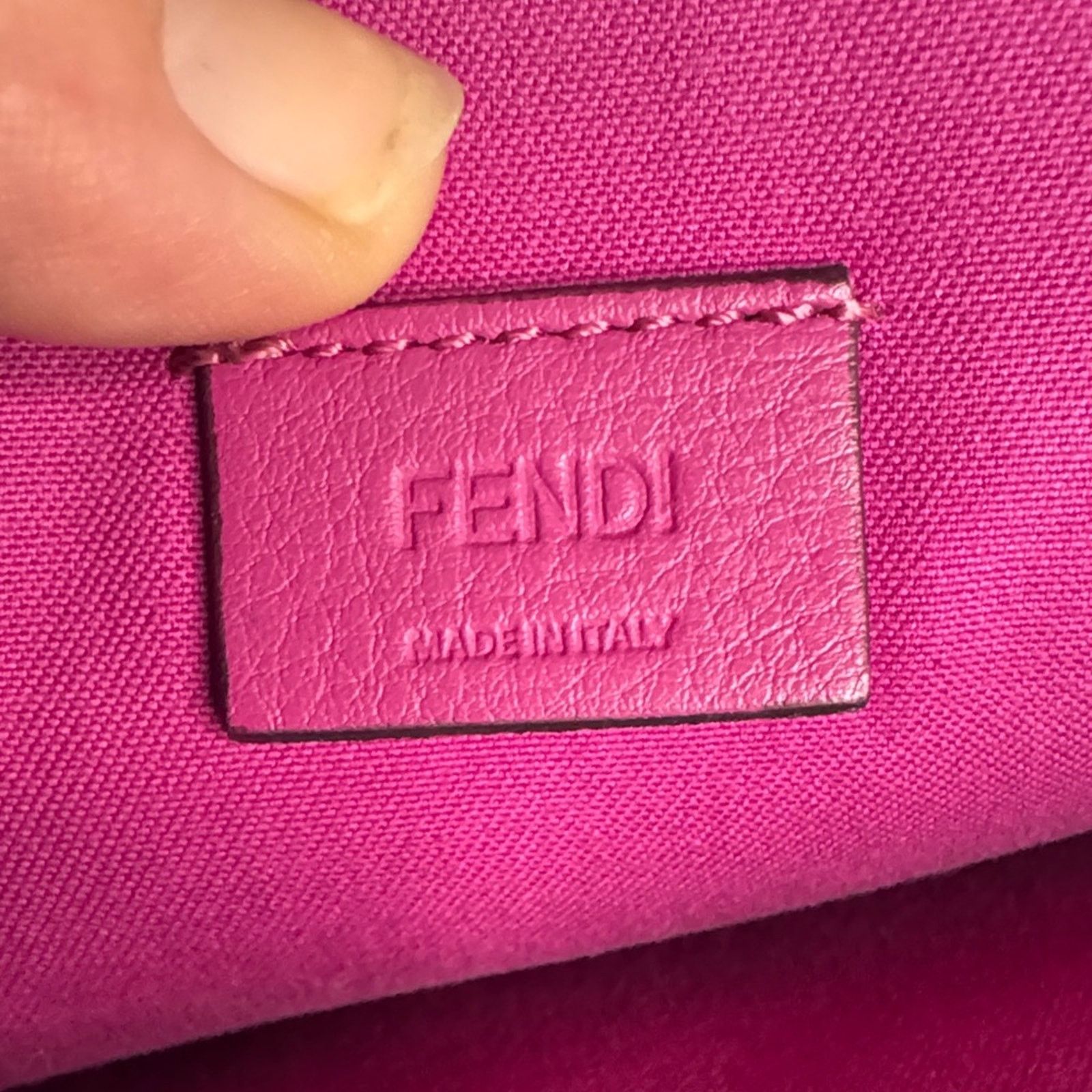 Fendi Fendi Monster Crossbody Bag – Hot Pink Leather Black Fur Size ONE SIZE - 7 Thumbnail