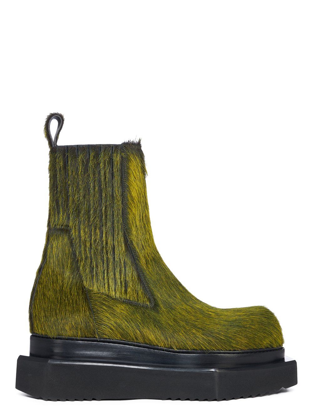 image of Rick Owens Boots Tractor Kiss Creeper Lunar Leather in Lemon, Men's (Size 9)