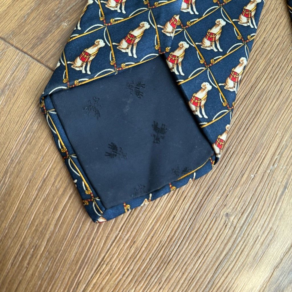 Brooks Brothers Brooks Brothers 100% Silk Tie Dog Navy Blue Size ONE SIZE - 5 Thumbnail
