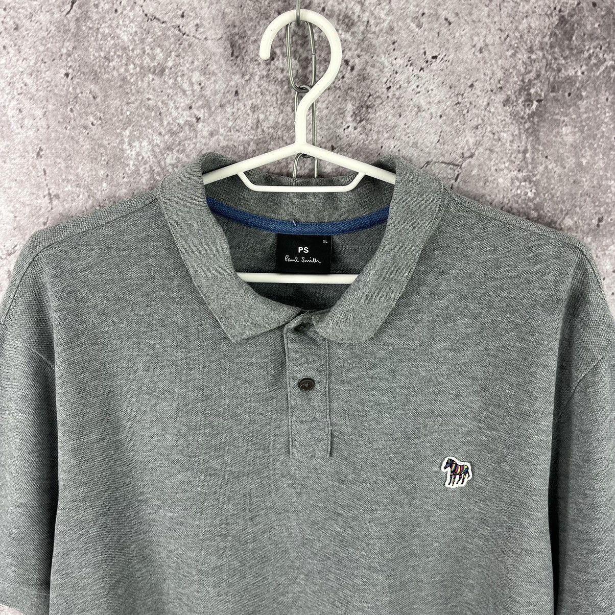 Designer Paul Smith Polo T-Shirt Small Embroidery Logo Grey Size XL Size US XL / EU 56 / 4 - 2 Thumbnail