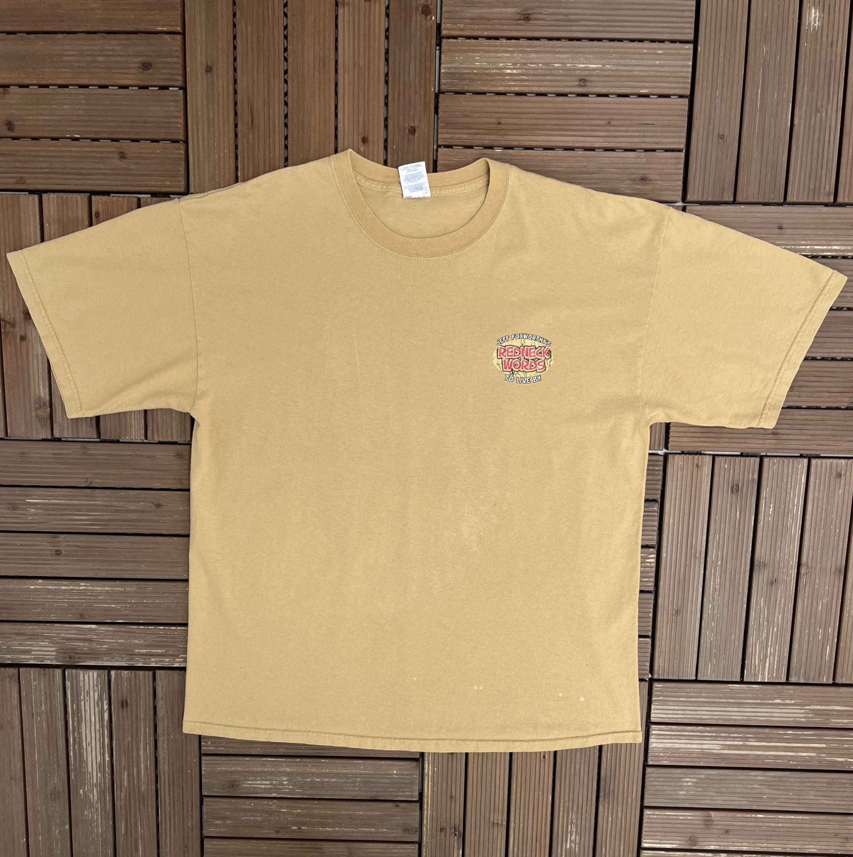 Vintage Jeff Foxworthy's Redneck Words To Live By Vintage Funny Tee Size US XL / EU 56 / 4 - 1 Thumbnail