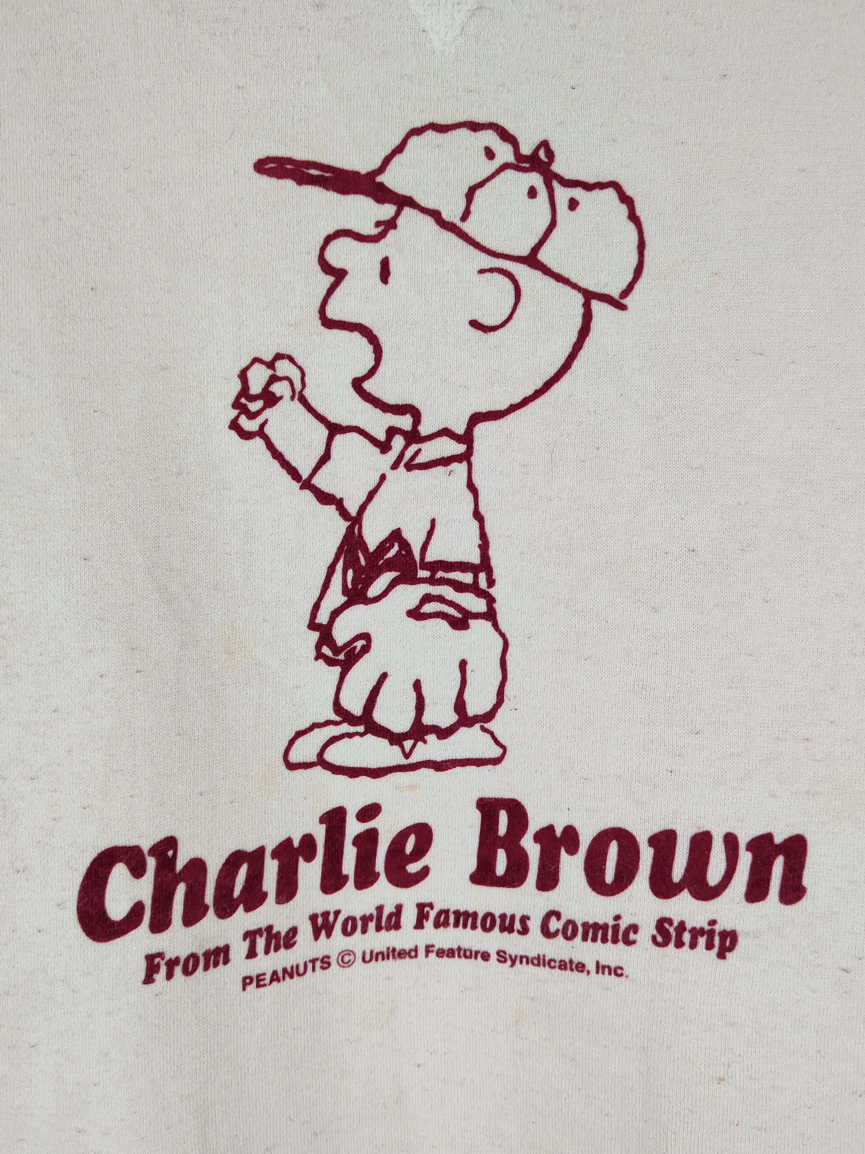 Japanese Brand × Peanuts × Vintage Peanuts White Charlie Brown Sweatshirts #W575 Size US L / EU 52-54 / 3 - 3 Thumbnail