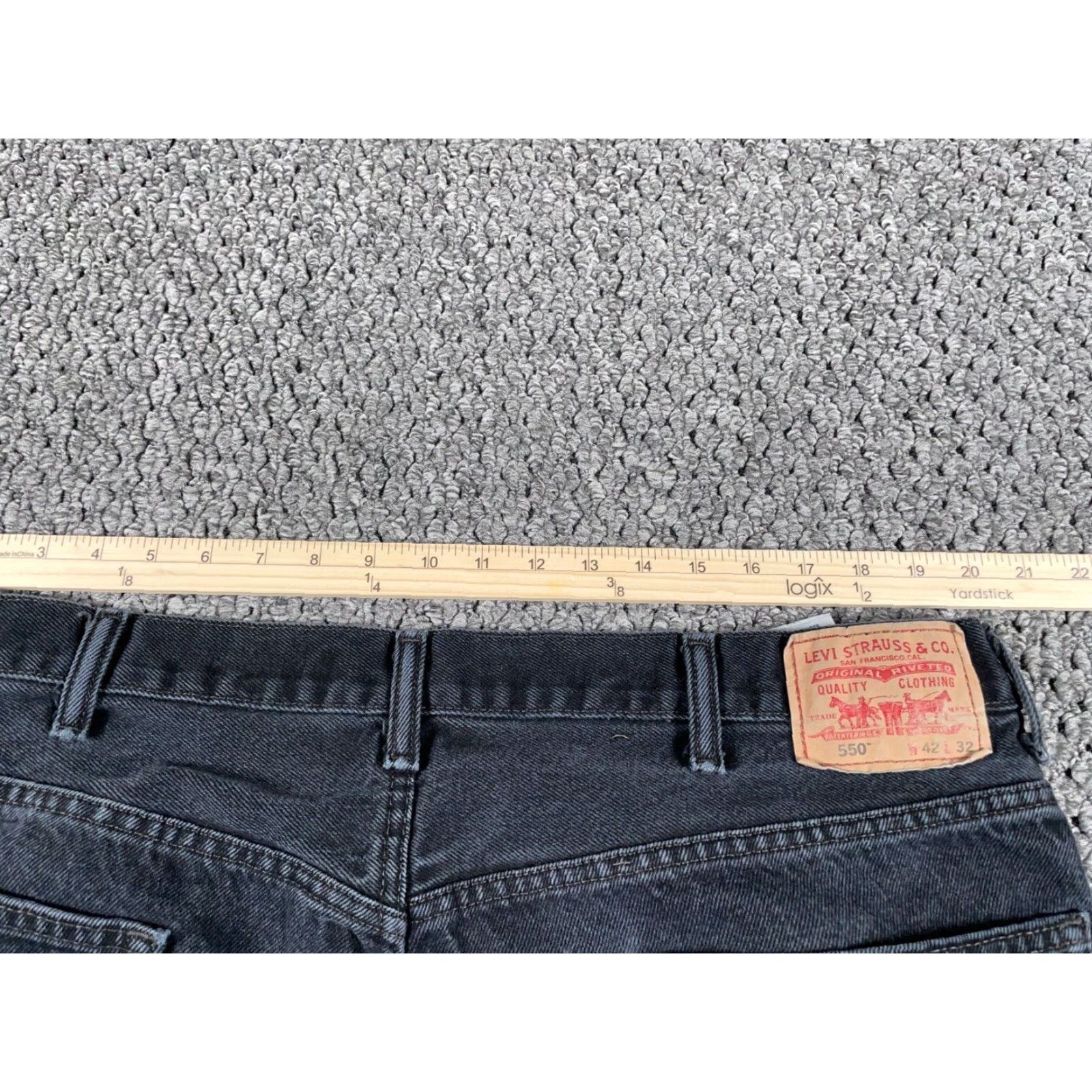 Levi's VINTAGE Levi's 550 Relaxed Fit Jeans Men's 42 x 30 Black Tapered 90s Retro Size US 42 / EU 58 - 5 Thumbnail