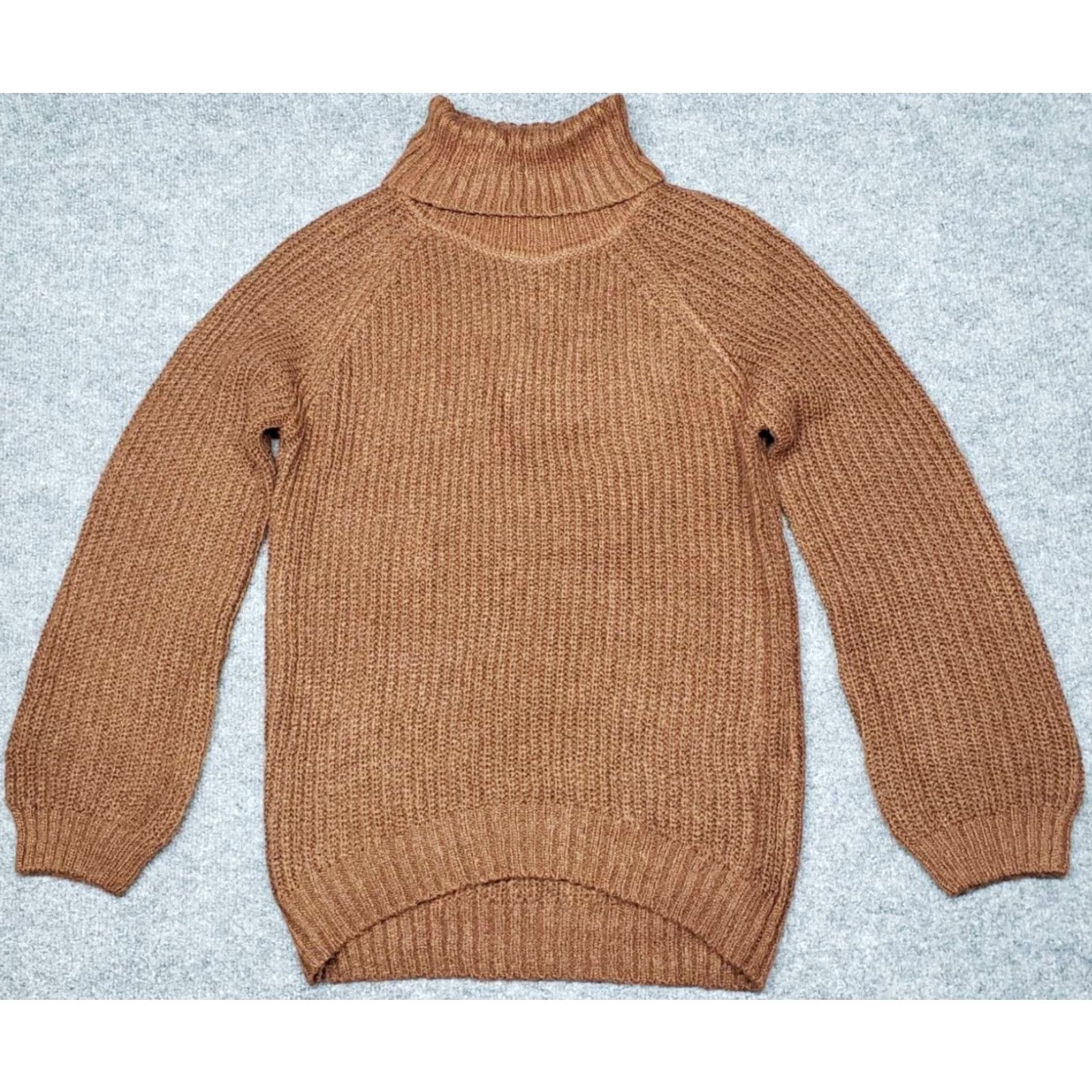 Vintage Rue21 Sweater Womens XS Brown Long Sleeve Turtleneck Tight Knit Pullover New Size XS / US 0-2 / IT 36-38 - 2 Thumbnail