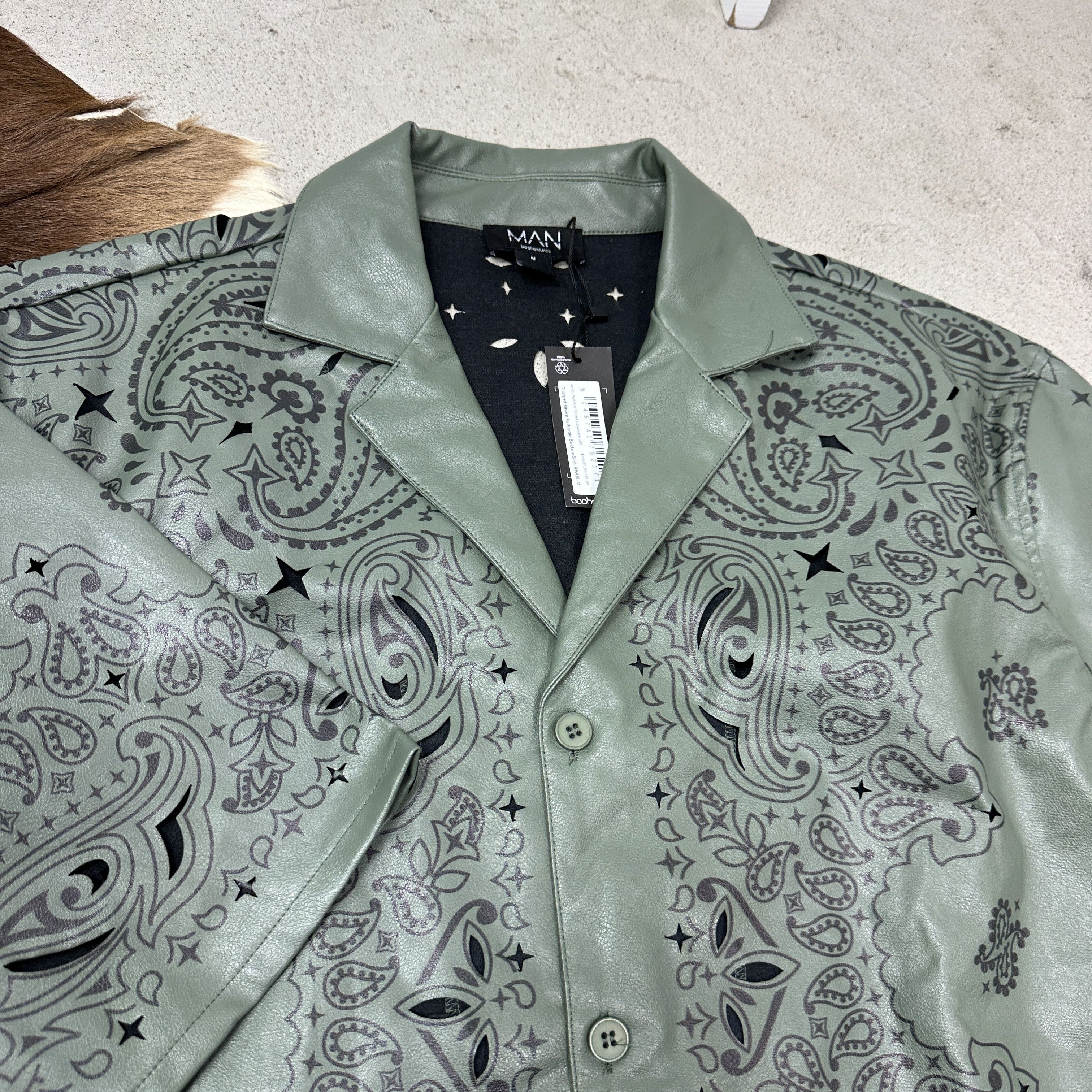 Vintage Vintage Casual Streetwear Faux Leather Shirt Y2K !NEW! Size US M / EU 48-50 / 2 - 3 Thumbnail