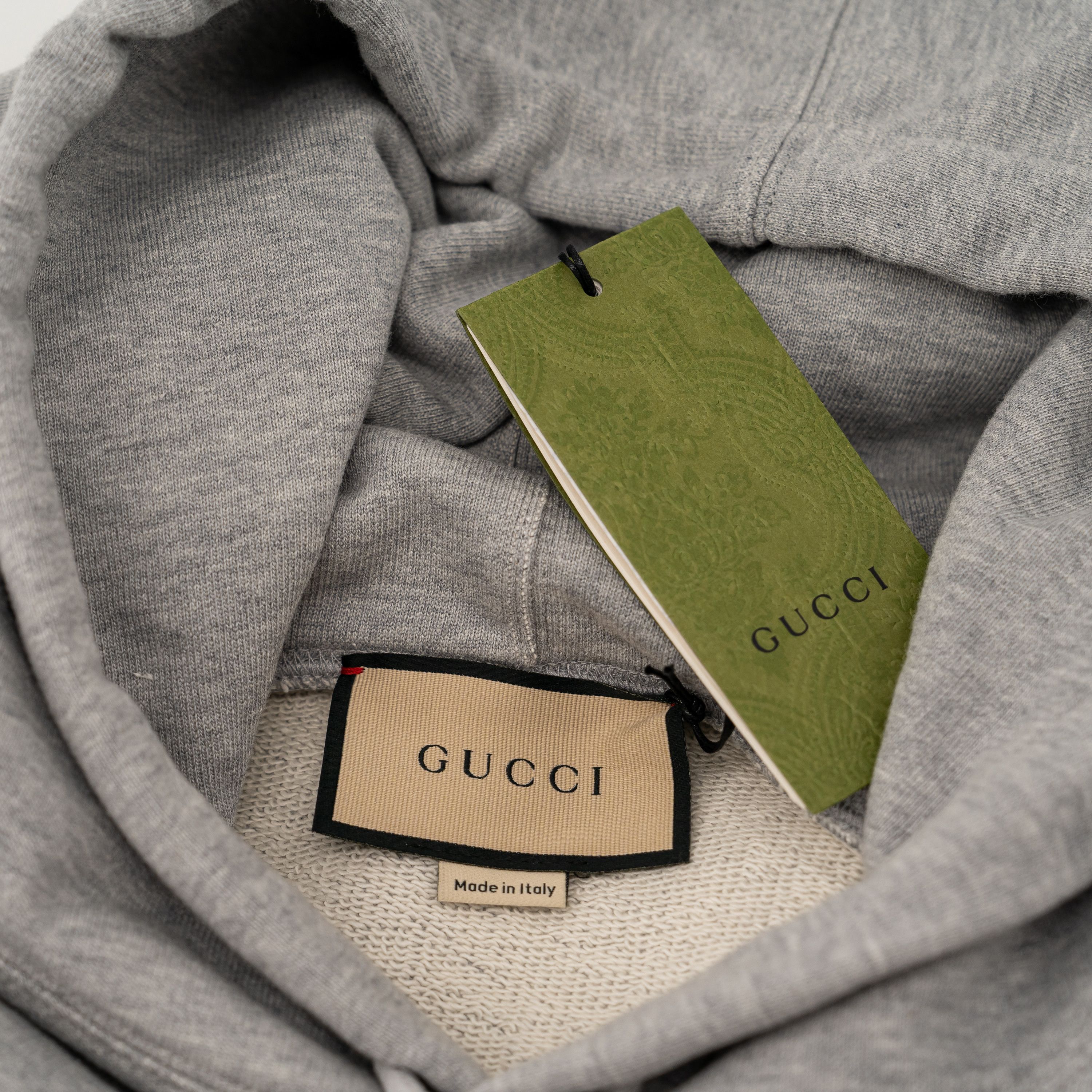 Gucci M Gucci Chain Print Hooded Sweatshirt Grey Cotton Hoodie Red Size US M / EU 48-50 / 2 - 8 Thumbnail