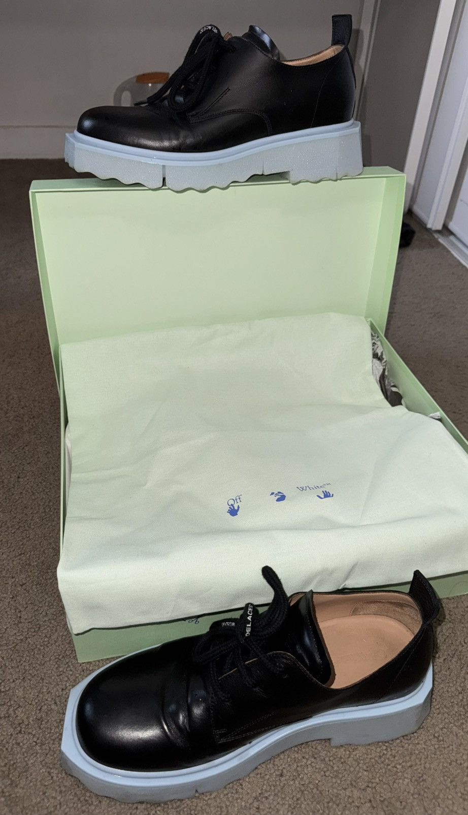Off-White Off-White Leather Sponge Derby Size US 10 / EU 43 - 2 Thumbnail