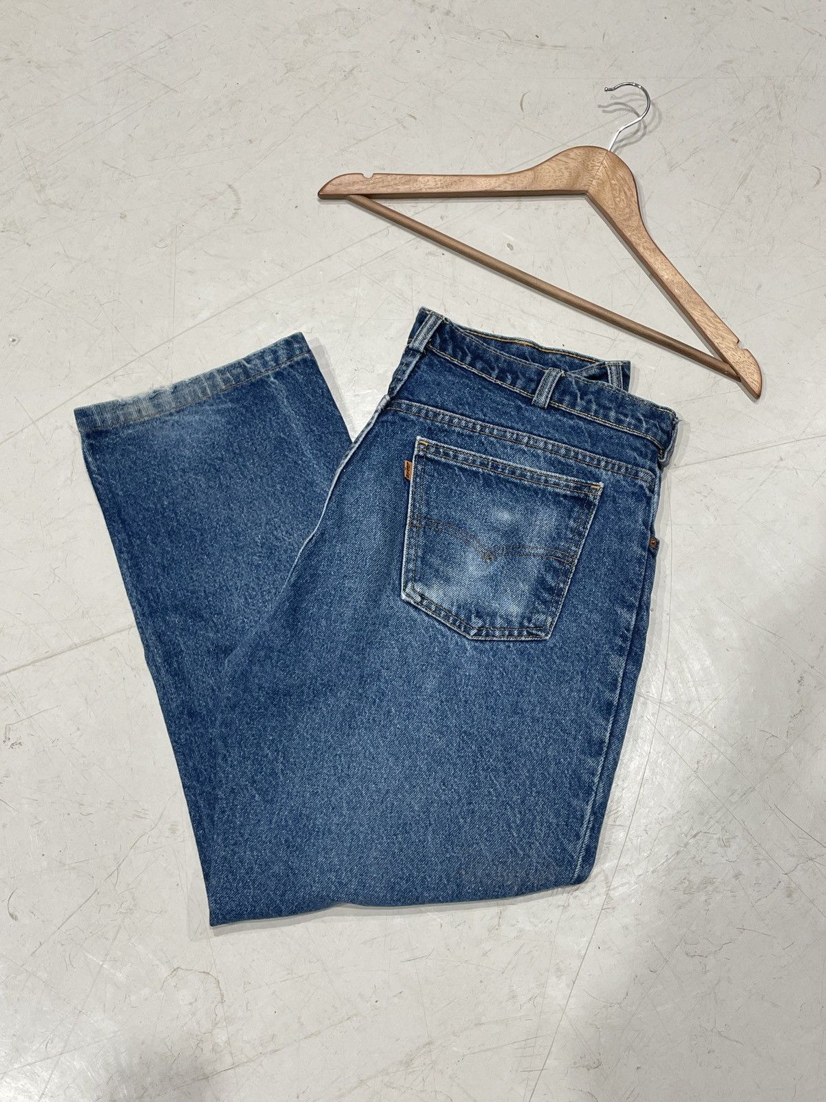 Levi's × Levi's Vintage Clothing 80s Orange Tab Levis Blue Denim Size US 38 / EU 54 - 3 Thumbnail