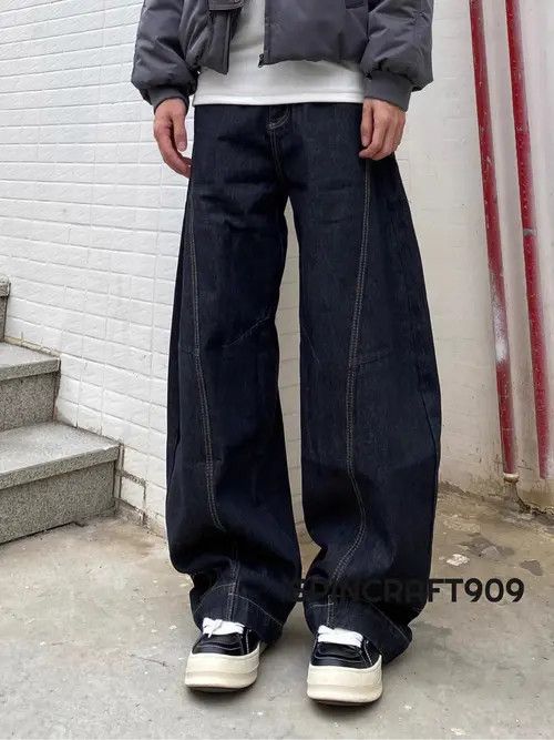 VIBE Blue Baggy Denim Jeans Size US 30 / EU 46 - 1 Thumbnail