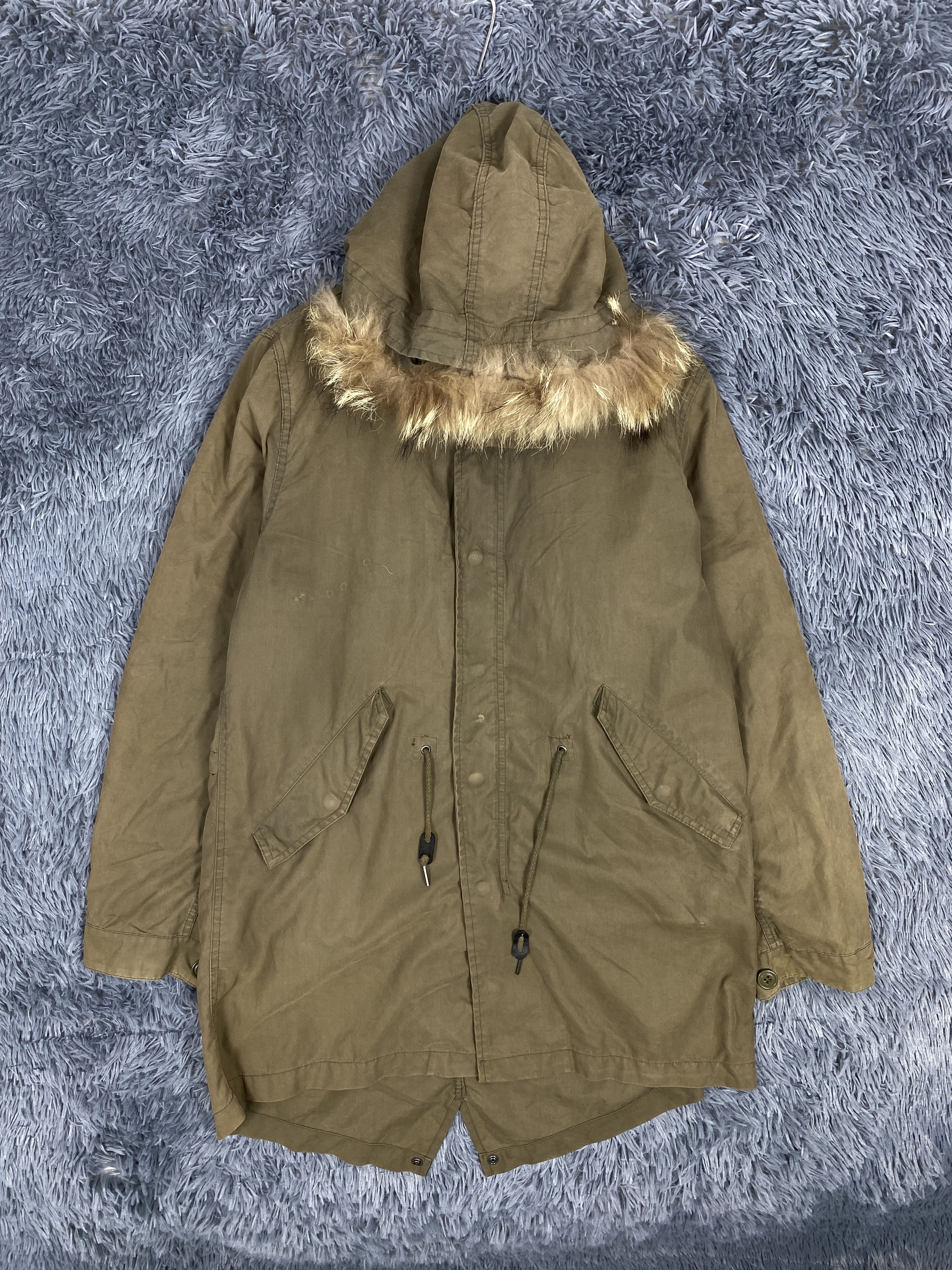 Japanese Brand Vintage Back Number Sherpa Hoodie Cotton Parkas