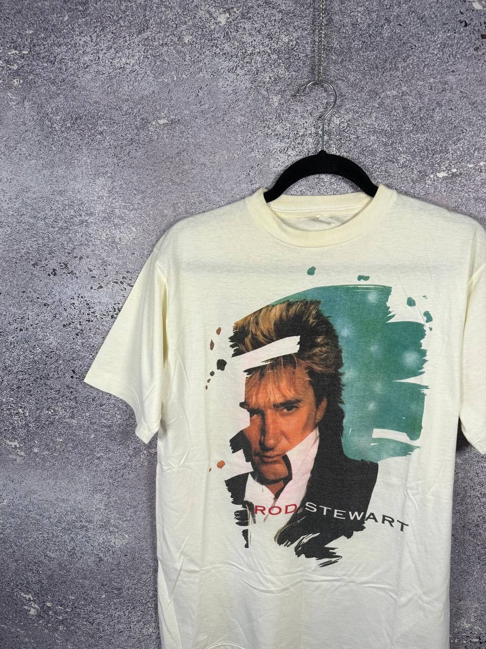 Band Tees 90's Vintage 1991 Rod Stewart Vagabond Heart Tour Tee Medium Size US M / EU 48-50 / 2 - 4 Thumbnail