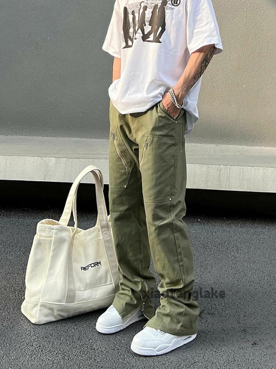 Designer × Japanese Brand × Vintage utility skate hiphop zipper carpenter cargo pants Size US 32 / EU 48 - 4 Thumbnail
